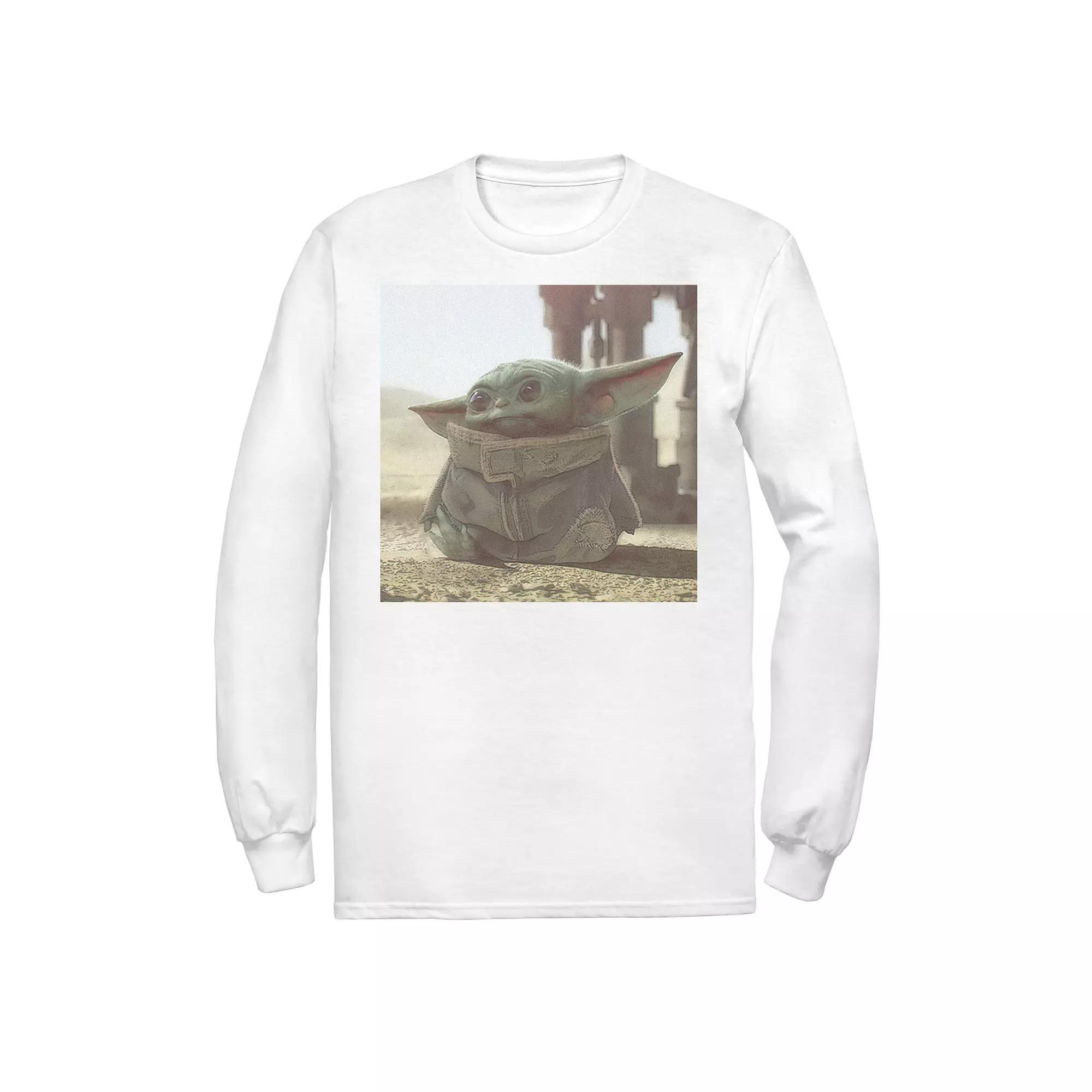 Men's Star Wars The Mandalorian The Child aka Baby Yoda Photograph Tee, Size: Medium, Athletic Grey Product Image