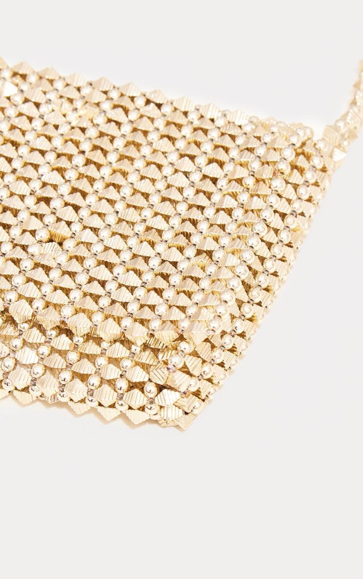 Gold Beaded Shoulder Bag Product Image