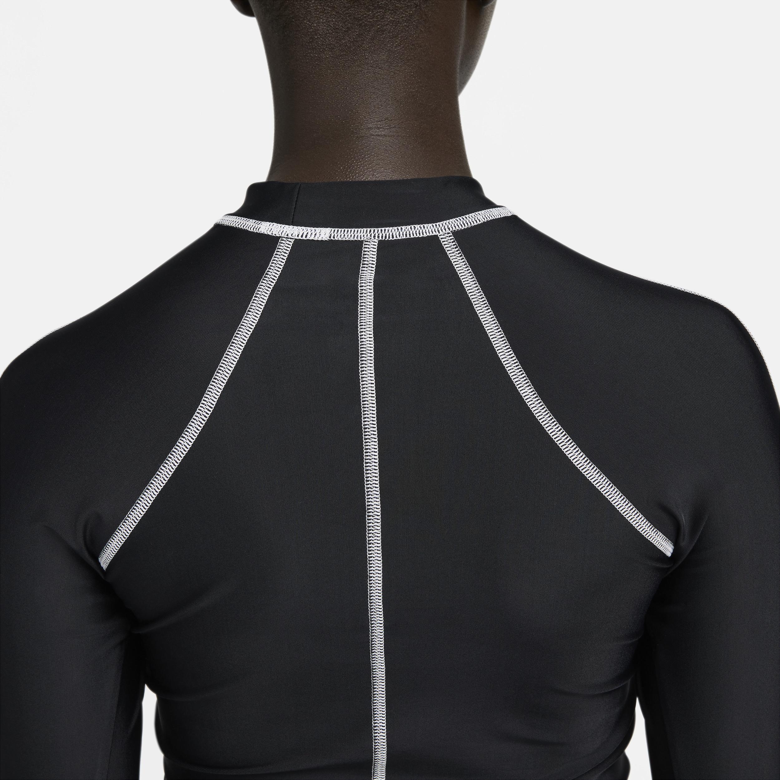 Nike Fusion Women's Long-Sleeve Hydroguard Crop Swim Top Product Image