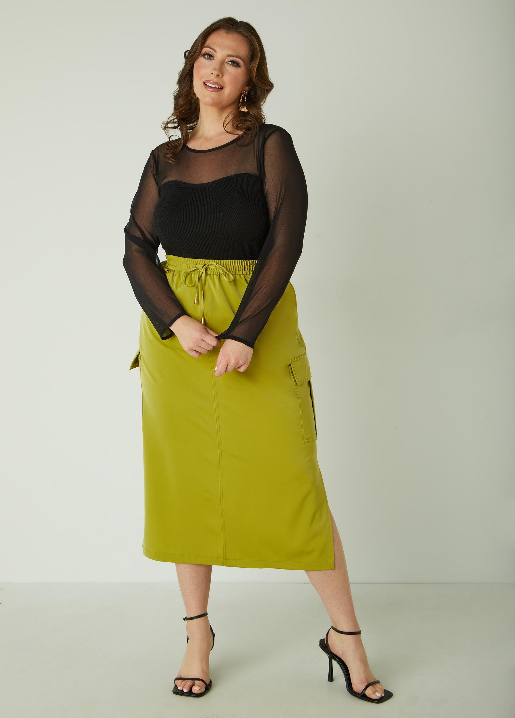 Satin Cargo Skirt Product Image