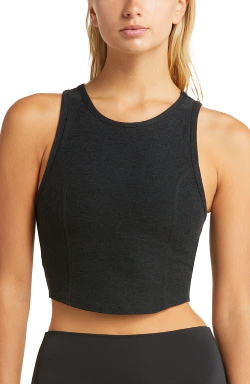 Beyond Yoga Spacedye Motivate Cropped Tank (Darkest Night) Women's Clothing Product Image