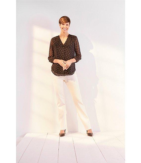 Jones New York V-Neck 3/4 Sleeve Printed Blouse Product Image