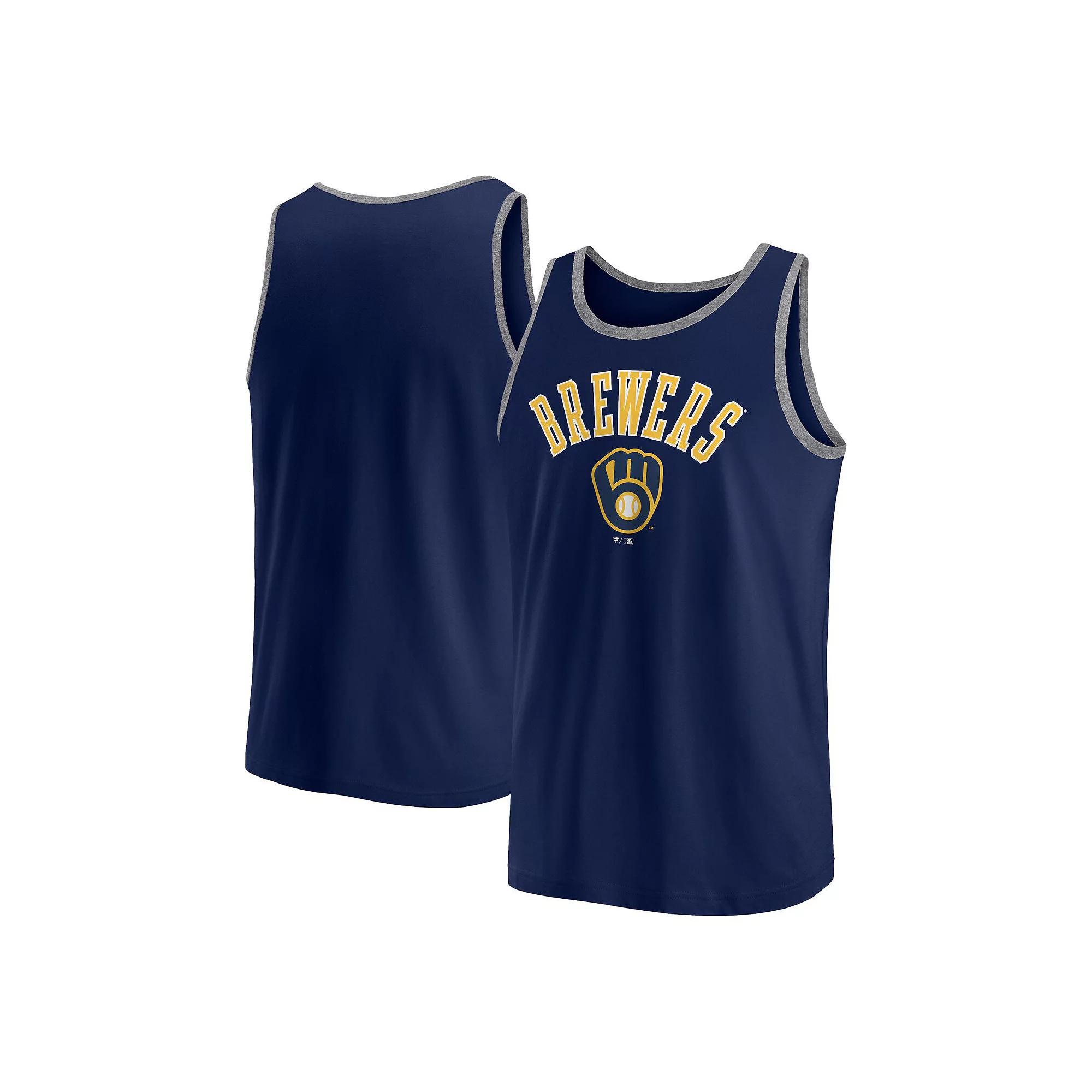 Men's Fanatics Navy Milwaukee Brewers Bet Tank Top, Size: Small, Blue Product Image