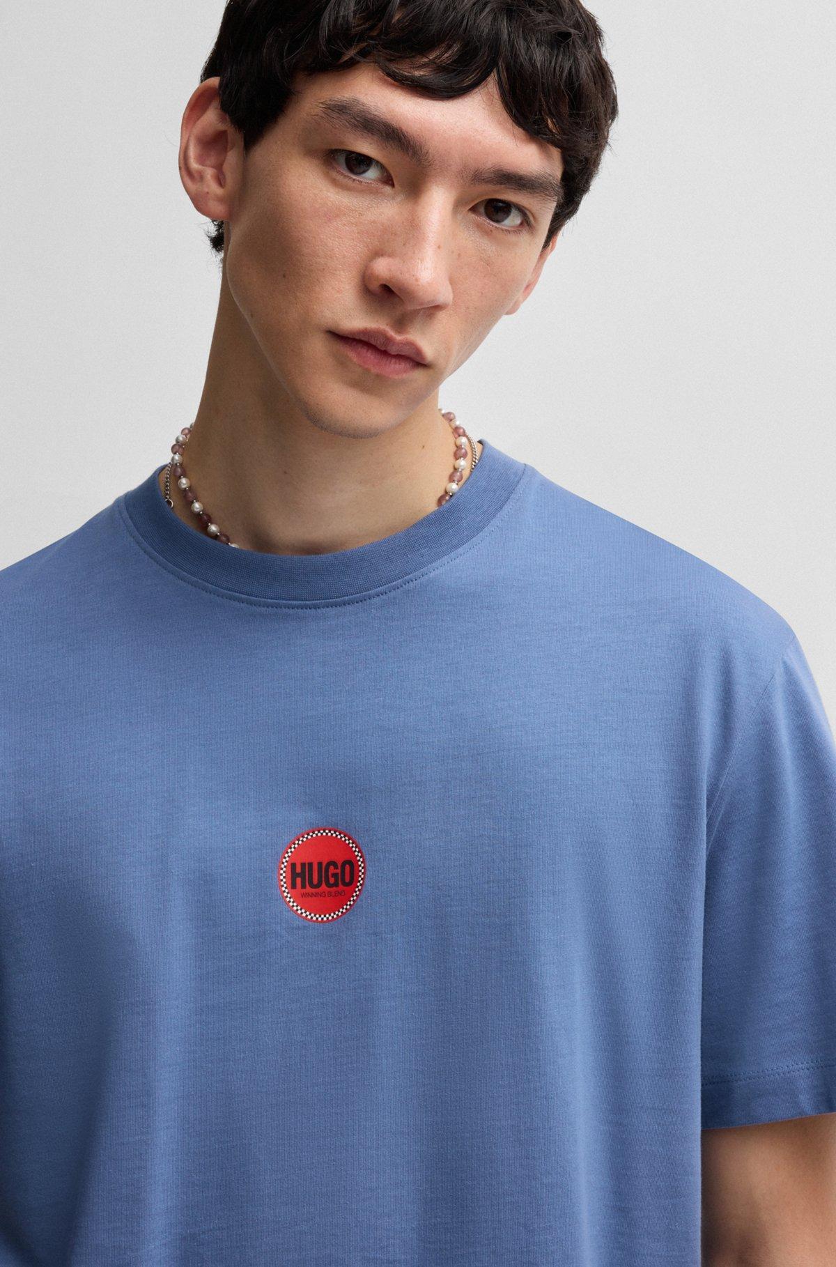 Cotton-jersey T-shirt with racing logos Product Image