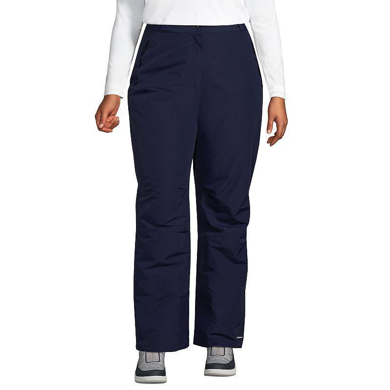 Plus Size Lands' End Squall Waterproof Insulated Snow Pants, Women's, Size: 1XL, Black Product Image