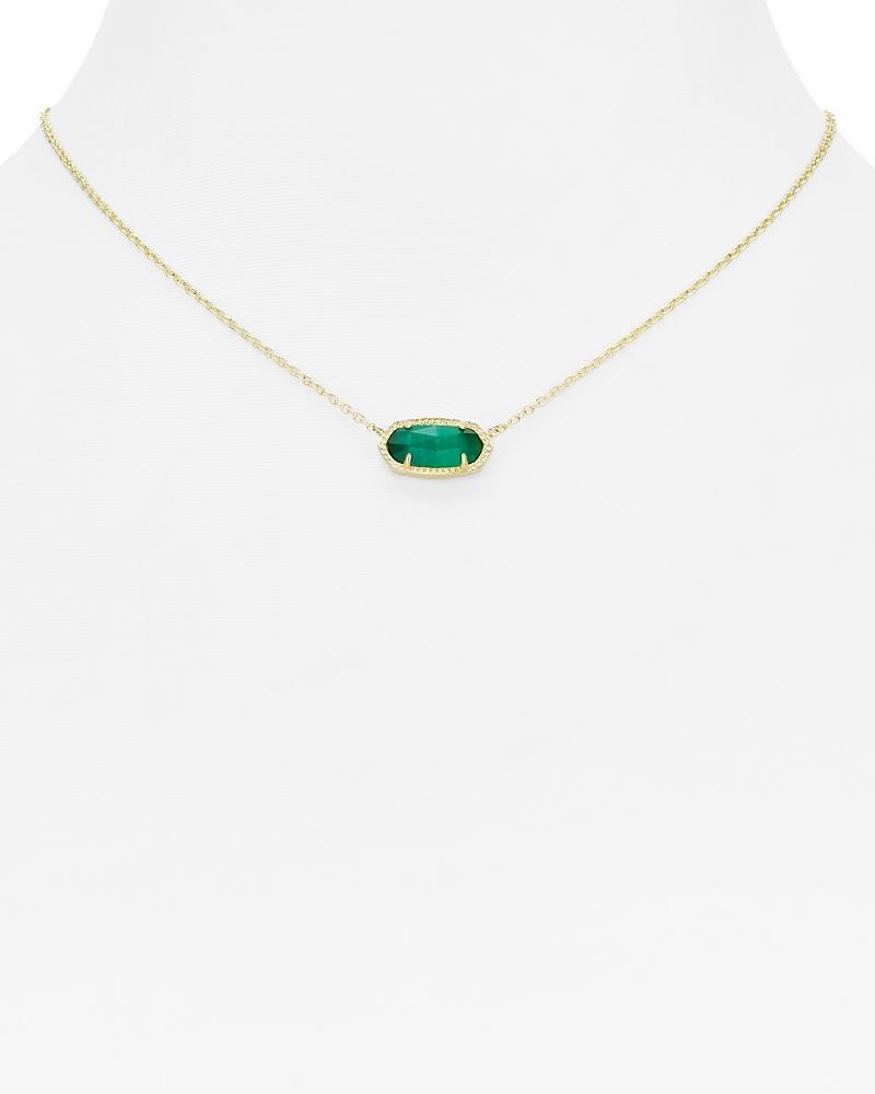 Elisa Gold Pendant Necklace in Peridot Illusion Product Image
