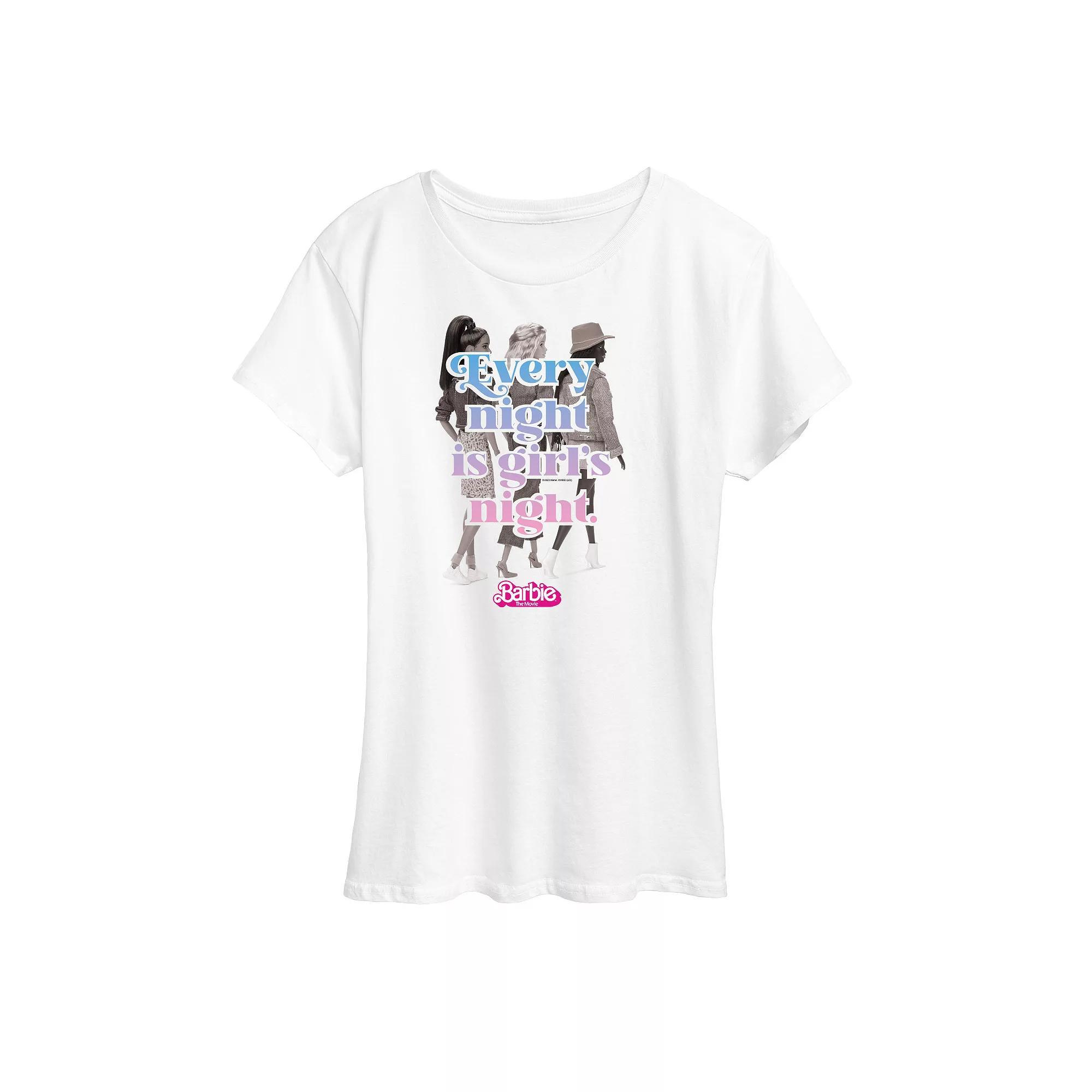 Womens Barbie The Movie Girls Night Graphic Tee, Girls Product Image