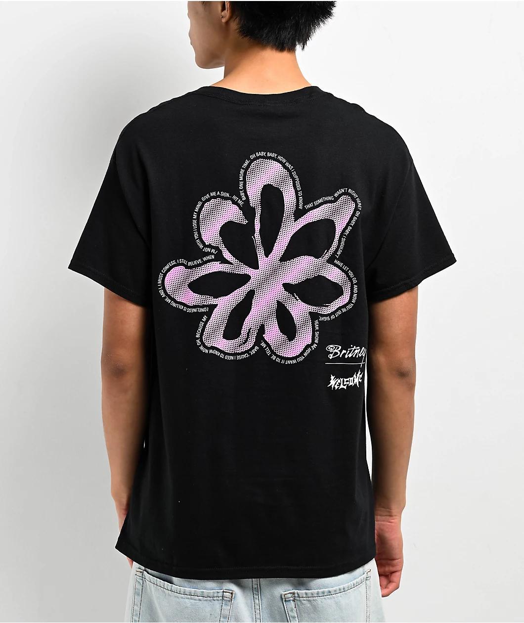 Welcome x Britney Spears Flower Black T-Shirt Product Image