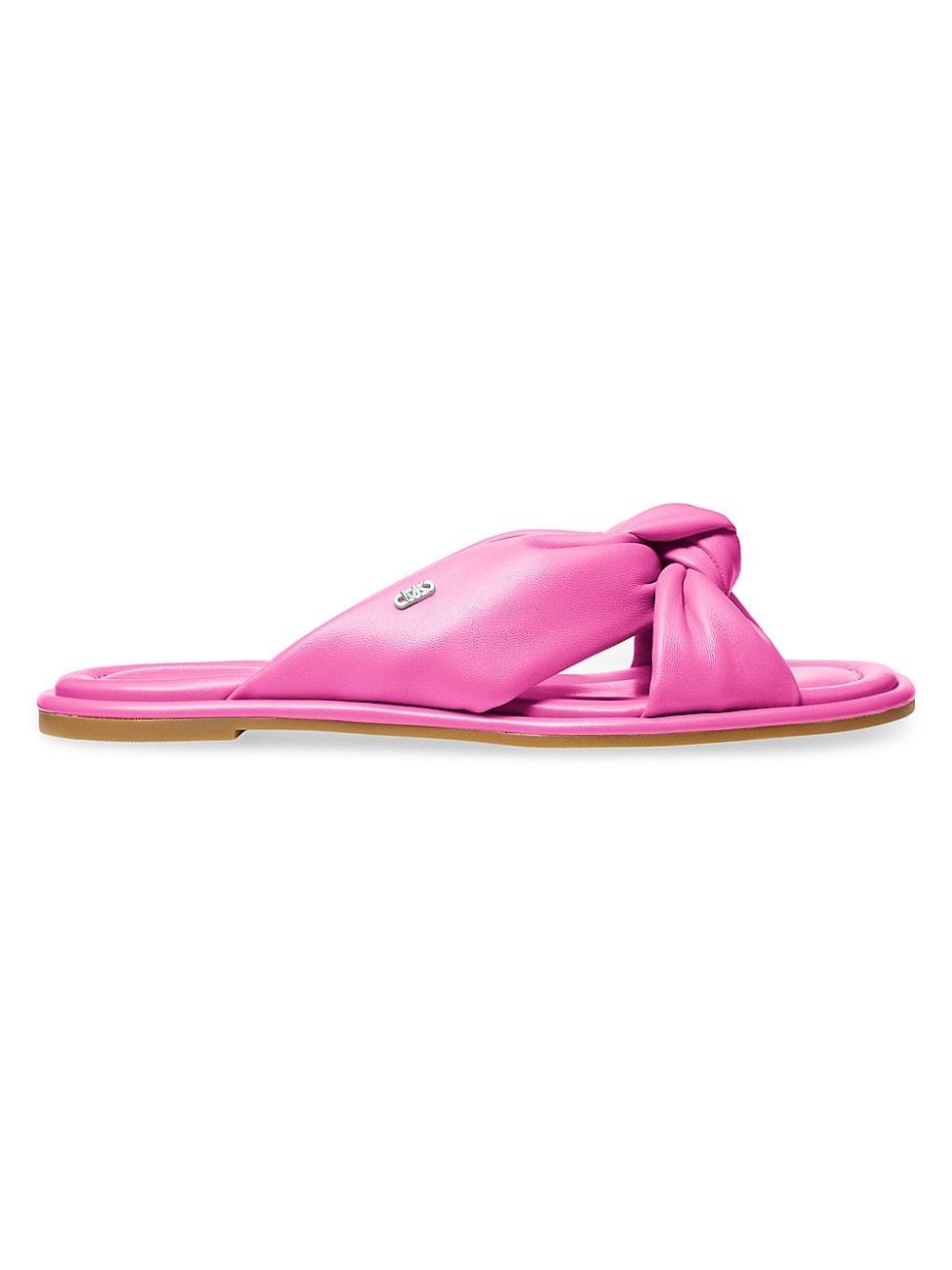 Michael Michael Kors Womens Elena Knotted Strap Slide Sandals Product Image