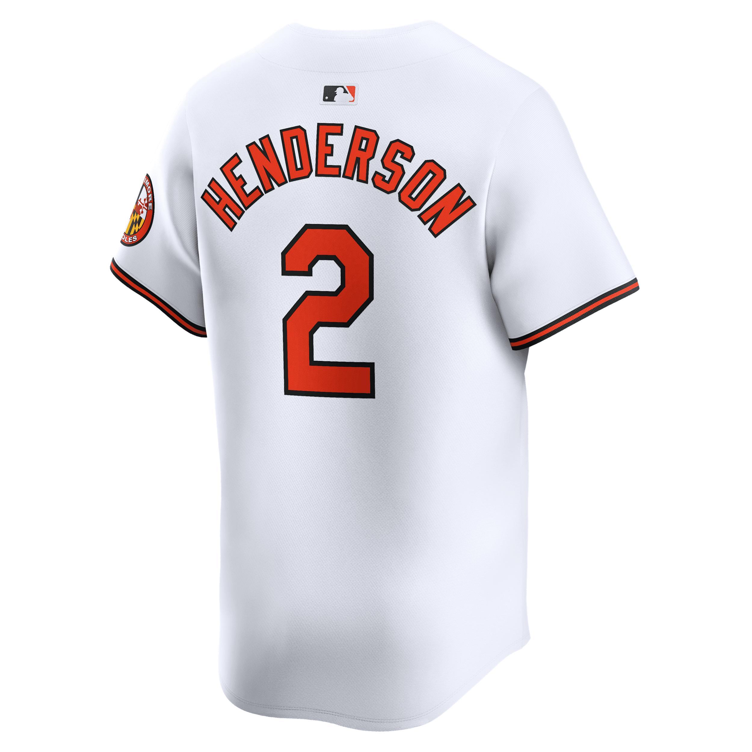 Men's Nike Gunnar Henderson White Baltimore Orioles Home Limited Player Jersey, Size: 2XL Product Image