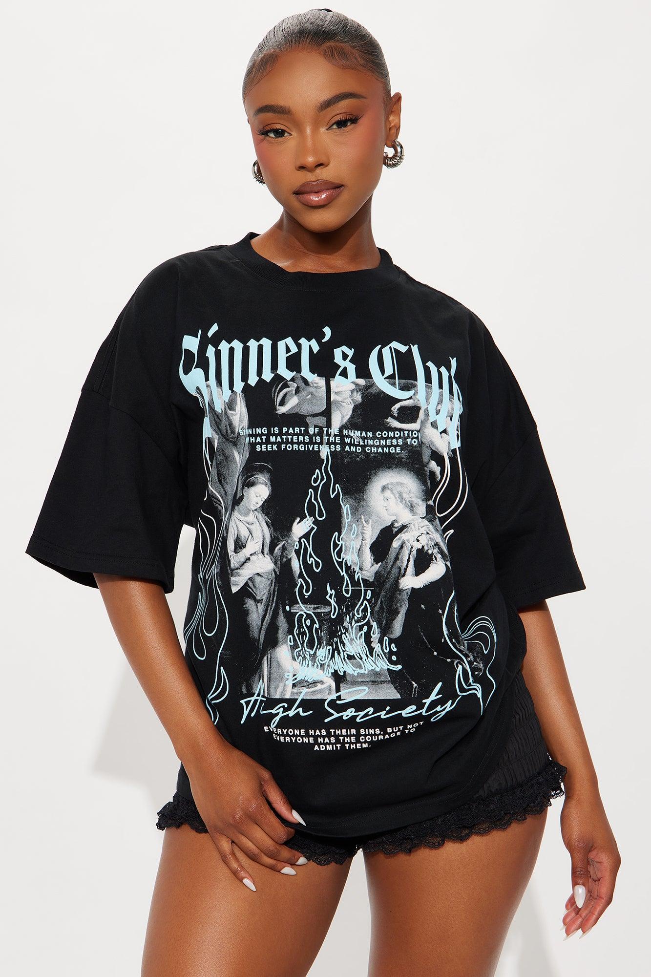 Sinners Club Tee - Black Product Image
