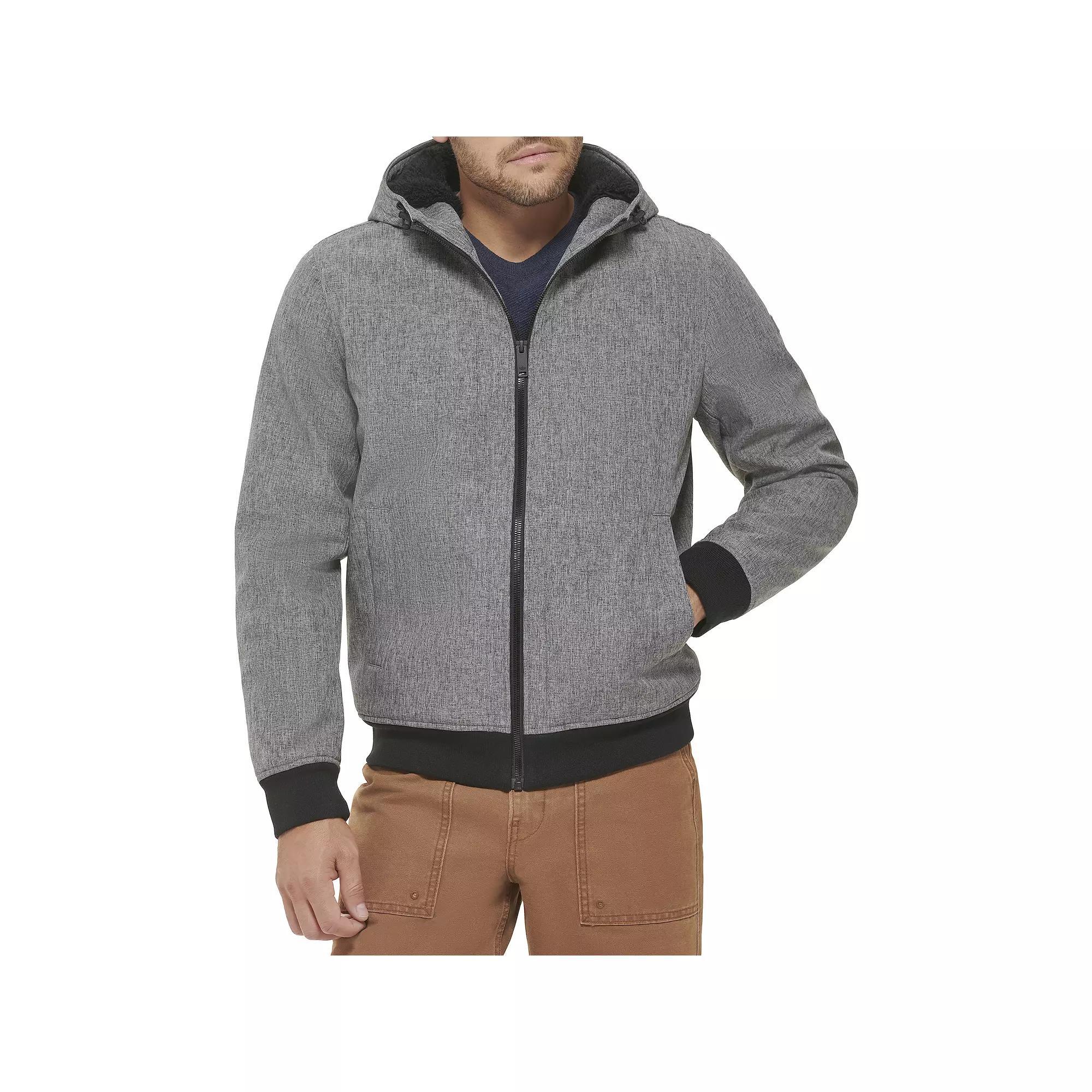 Men's Dockers Sherpa Lined Softshell Hoody, Size: Small, Grey Gray Product Image