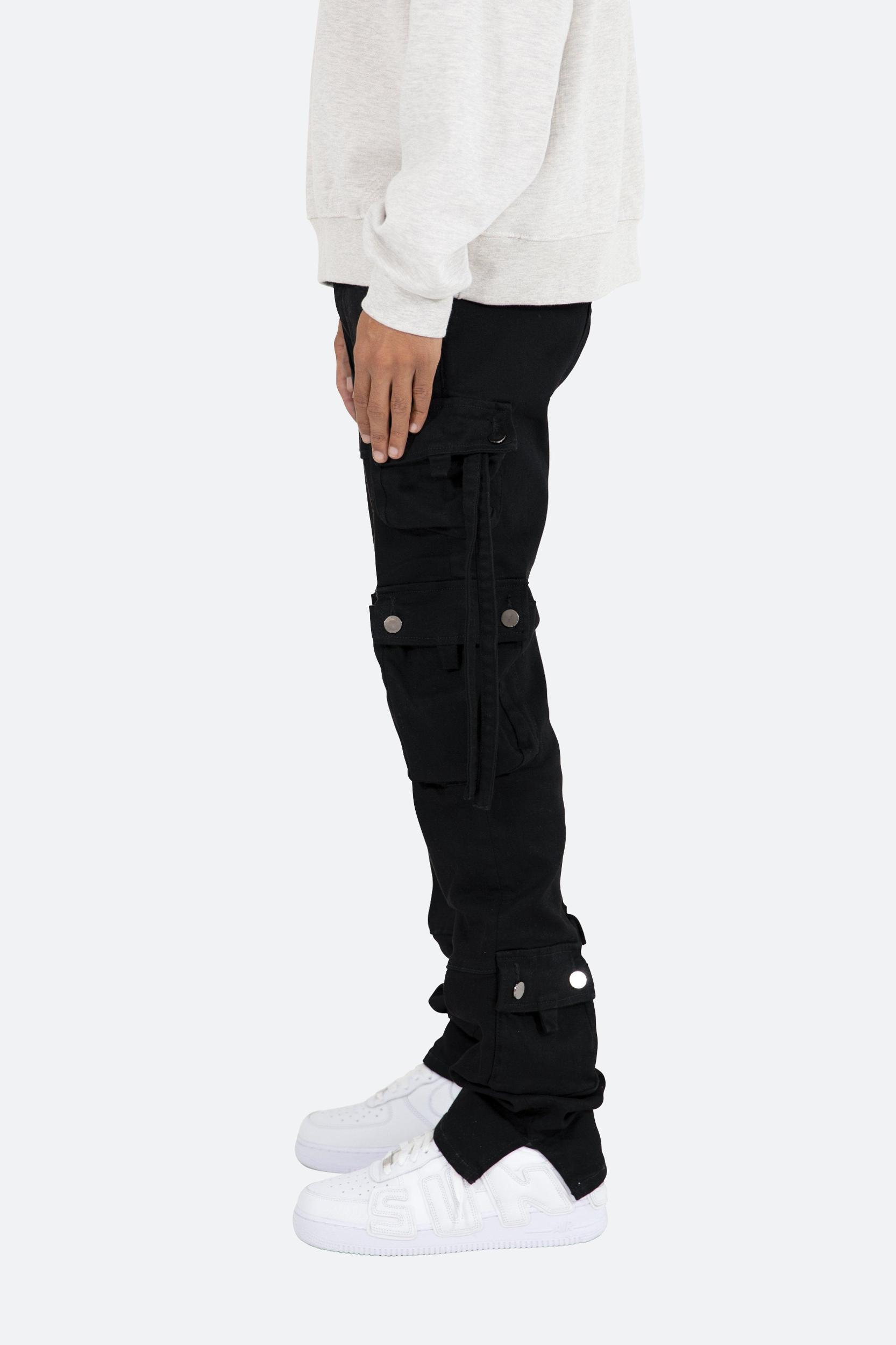 D152 Cargo Straight Denim - Black Product Image