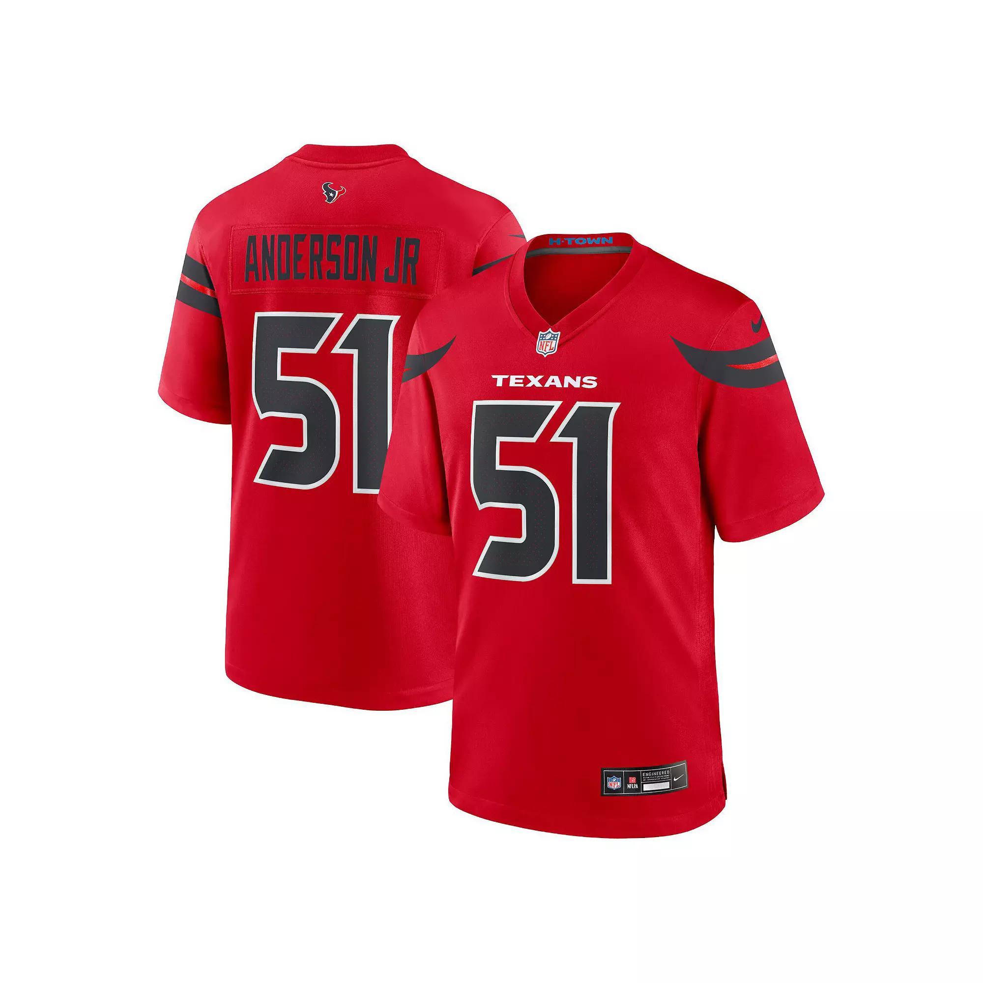 Men's Nike Will Anderson Jr. Red Houston Texans Alternate Game Jersey, Size: Small Product Image