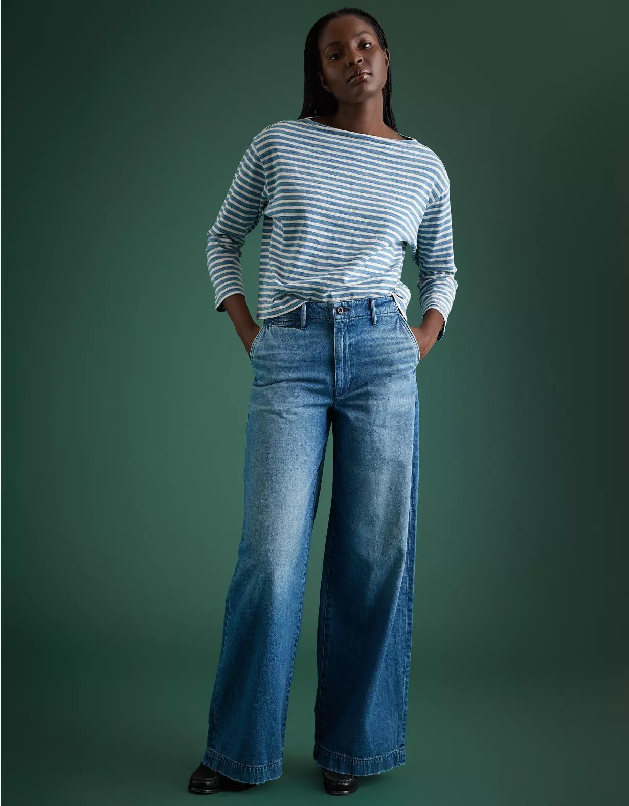 AE77 Premium Wide Trouser Jean Product Image