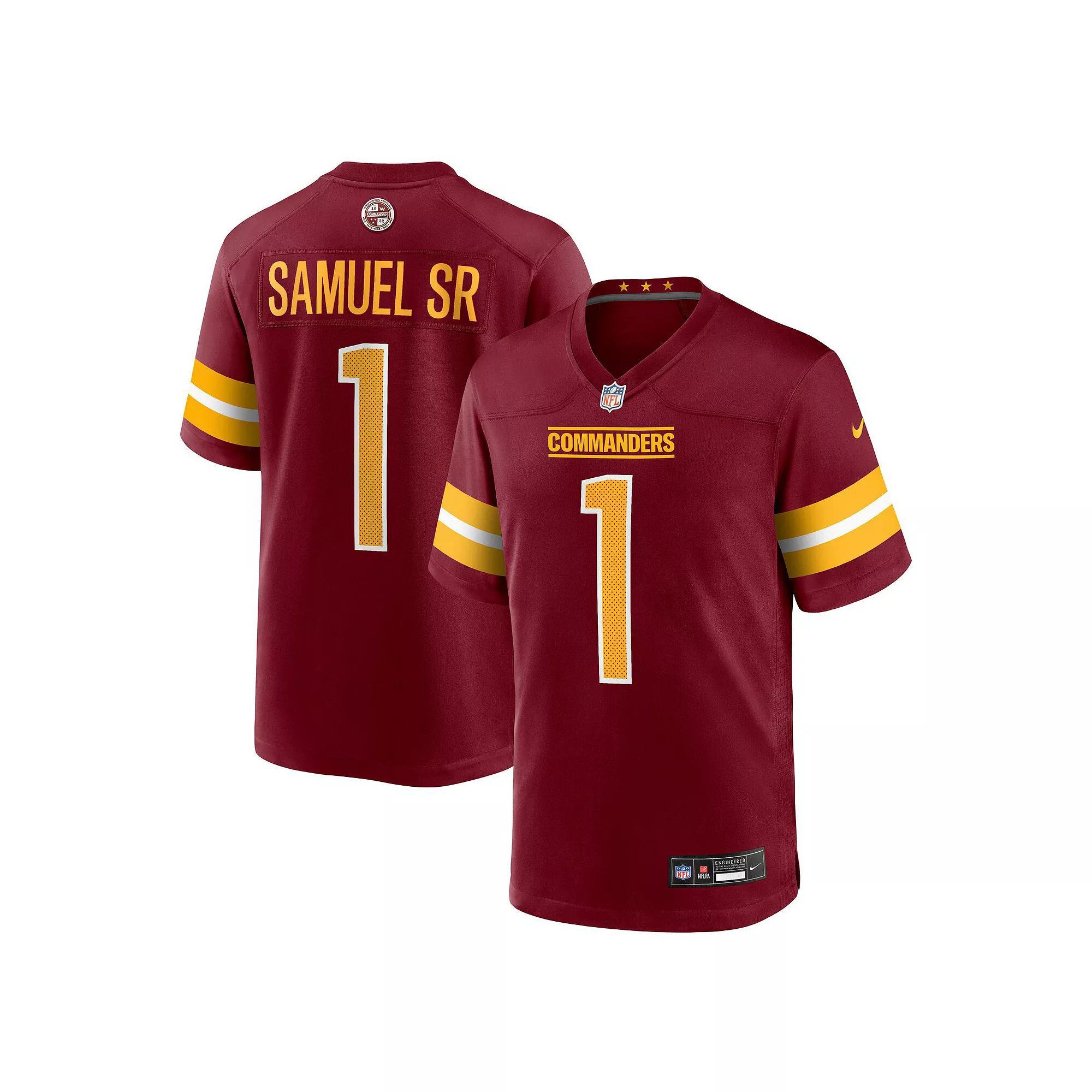 Men's Nike Deebo Samuel Sr Burgundy Washington Commanders Game Player Jersey, Size: 5XL, Wft Med Re Product Image