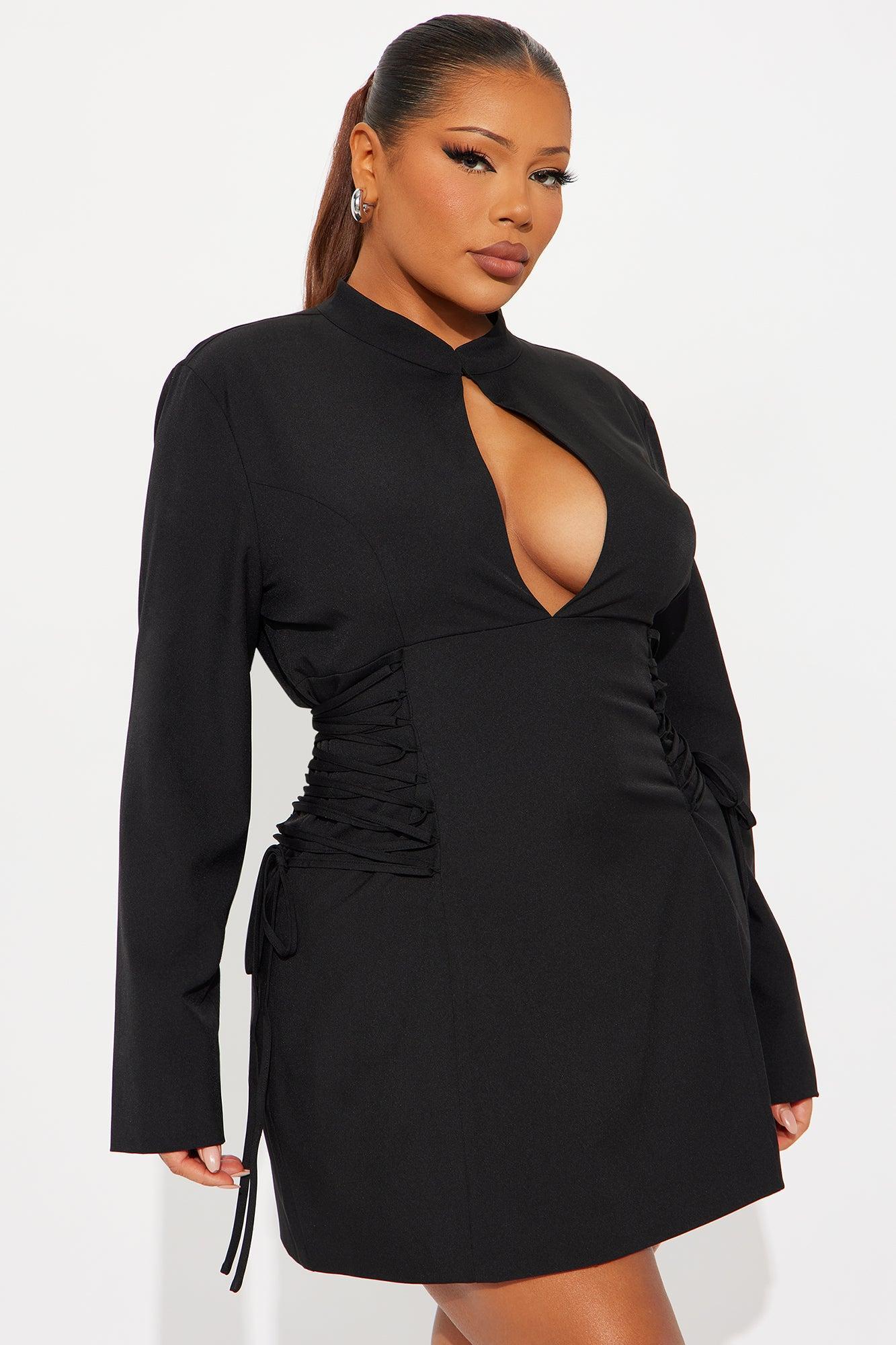 Don't Be Shy Mini Dress - Black Female Product Image
