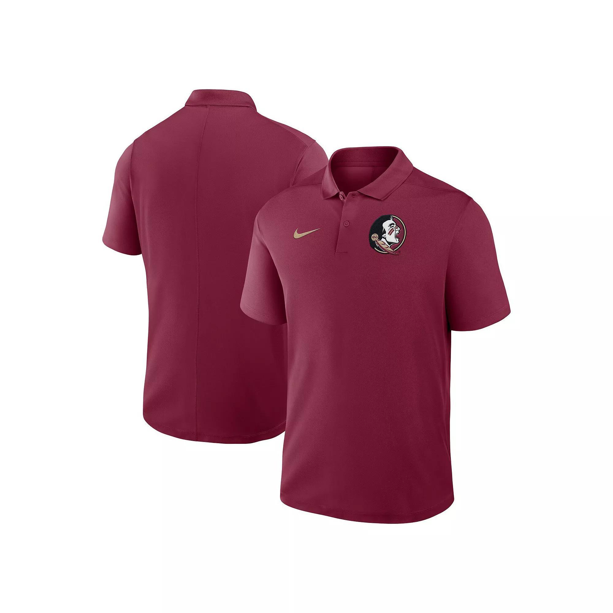 Men's Nike Garnet Florida State Seminoles Primetime Victory Primary Logo Performance Polo, Size: Medium, Red Product Image