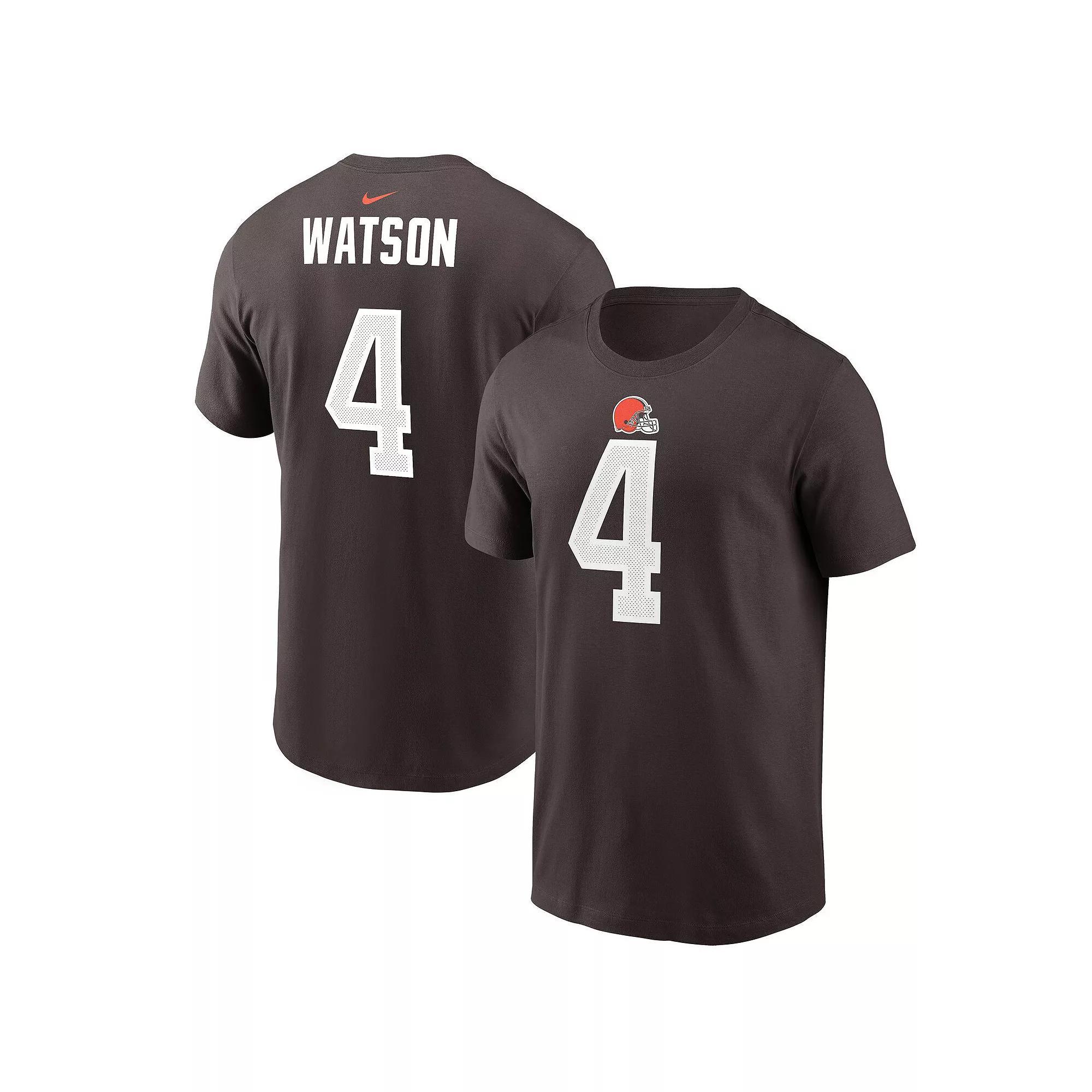 Men's Nike Deshaun Watson Brown Cleveland Browns Player Name & Number T-Shirt, Size: Small Product Image