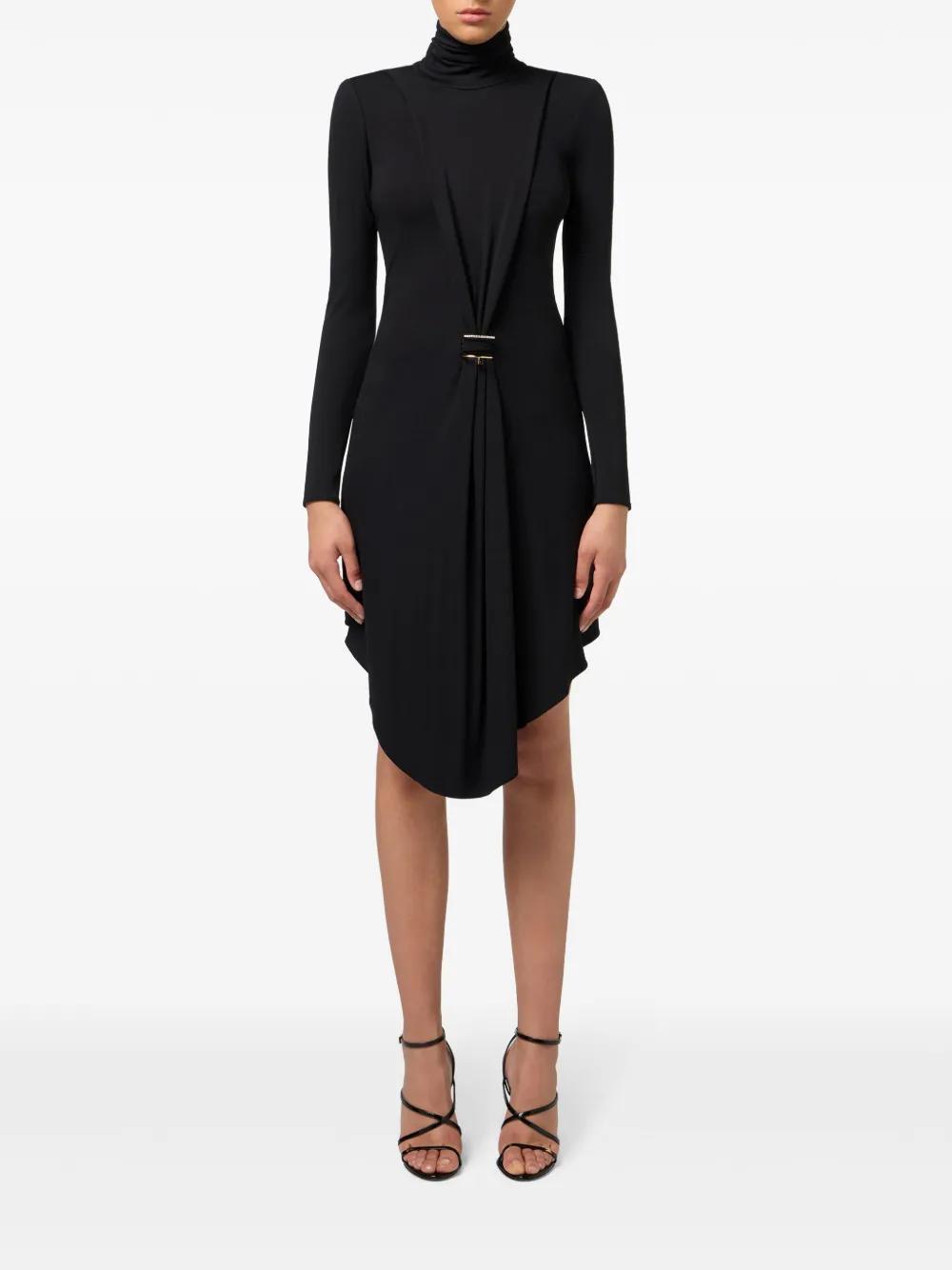 rhinestone-embellished draped dress Product Image
