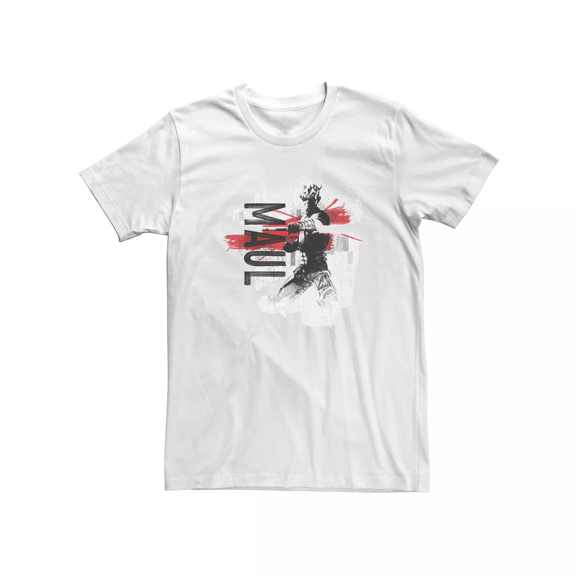Big & Tall Star Wars Maul Collage Tee, Men's, Size: 5XL, White Product Image