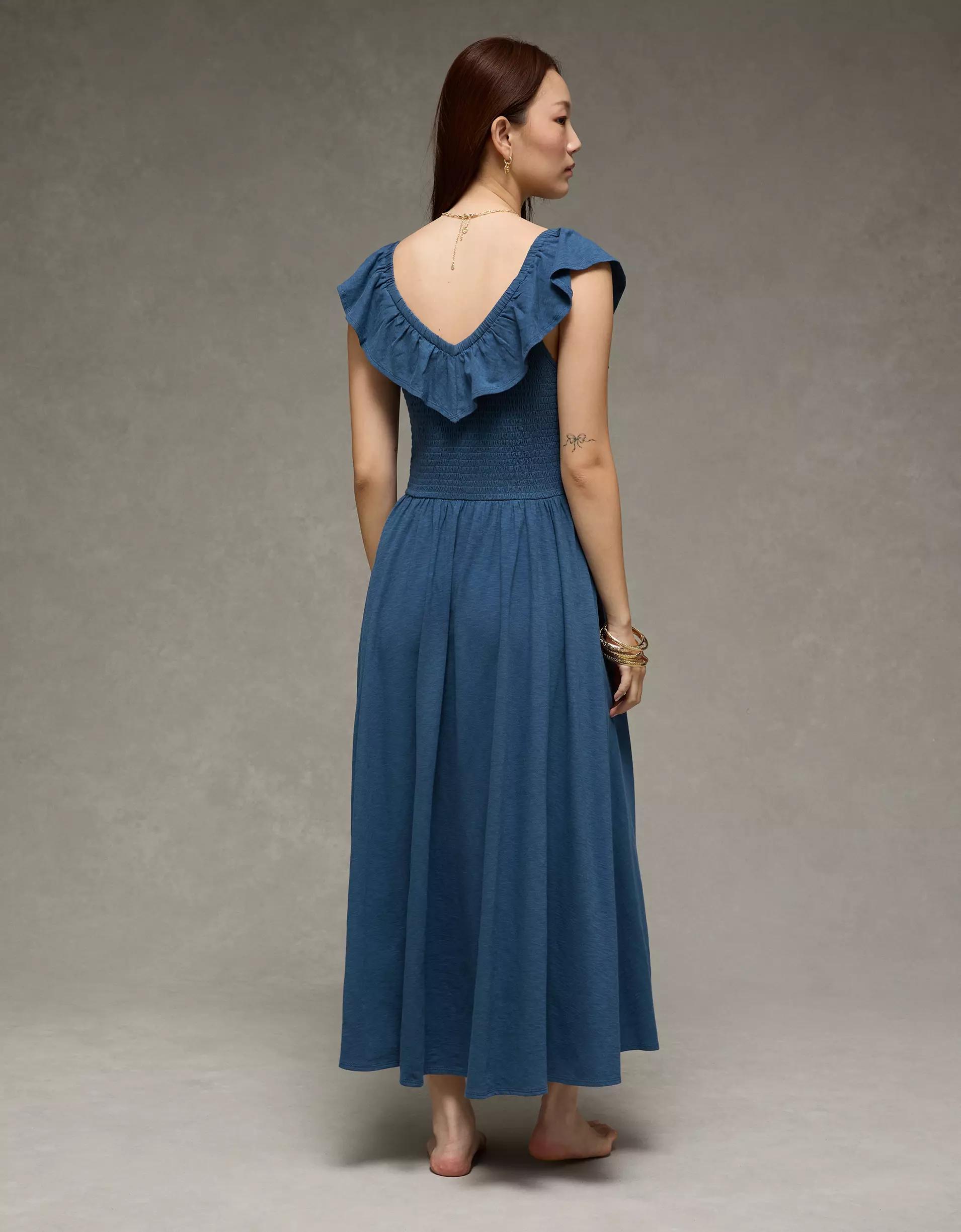 AE Sunchaser Knit Drop Waist Midi Dress Product Image