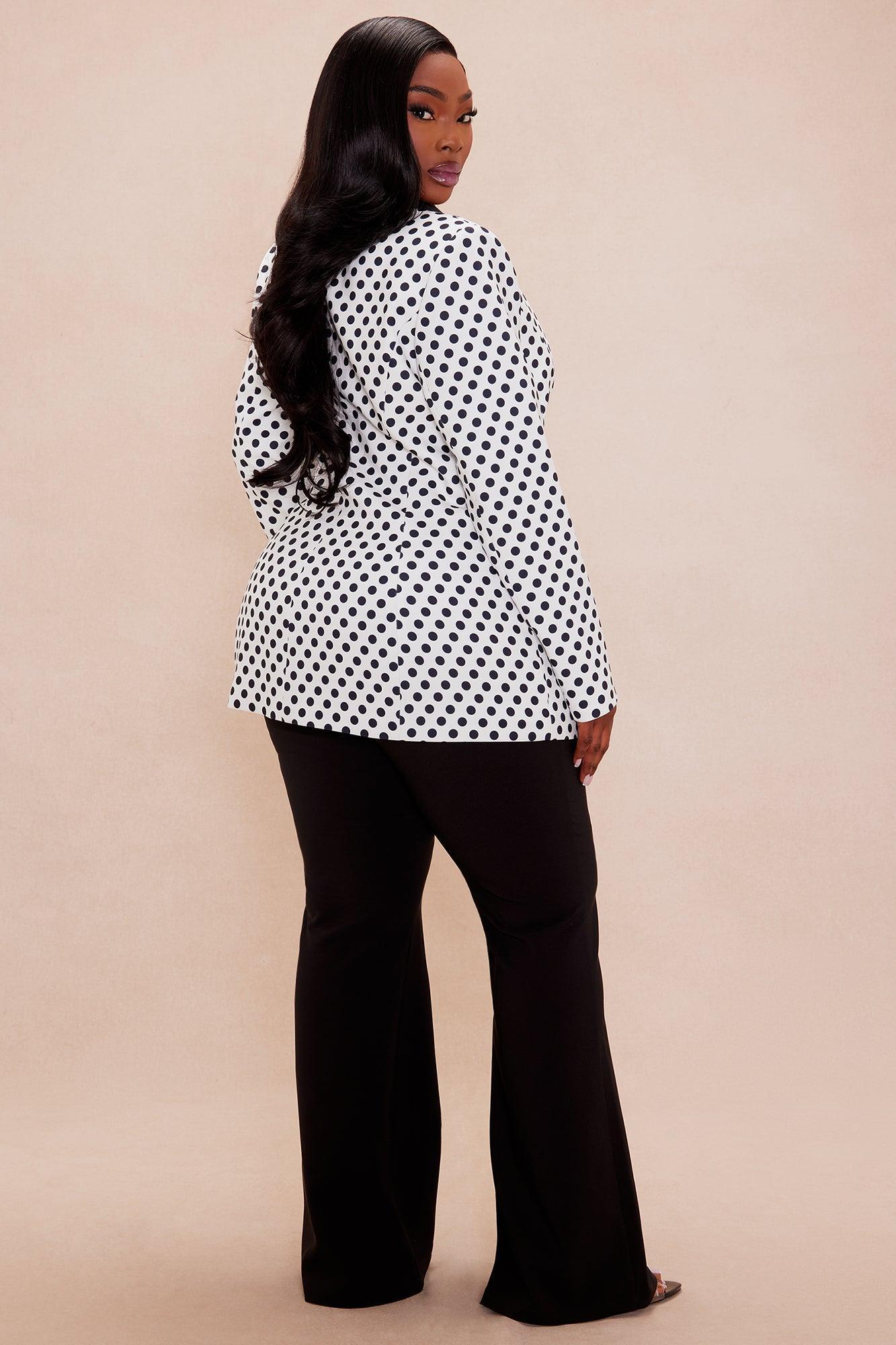 Malia Blazer Suit Set - Black/White Product Image