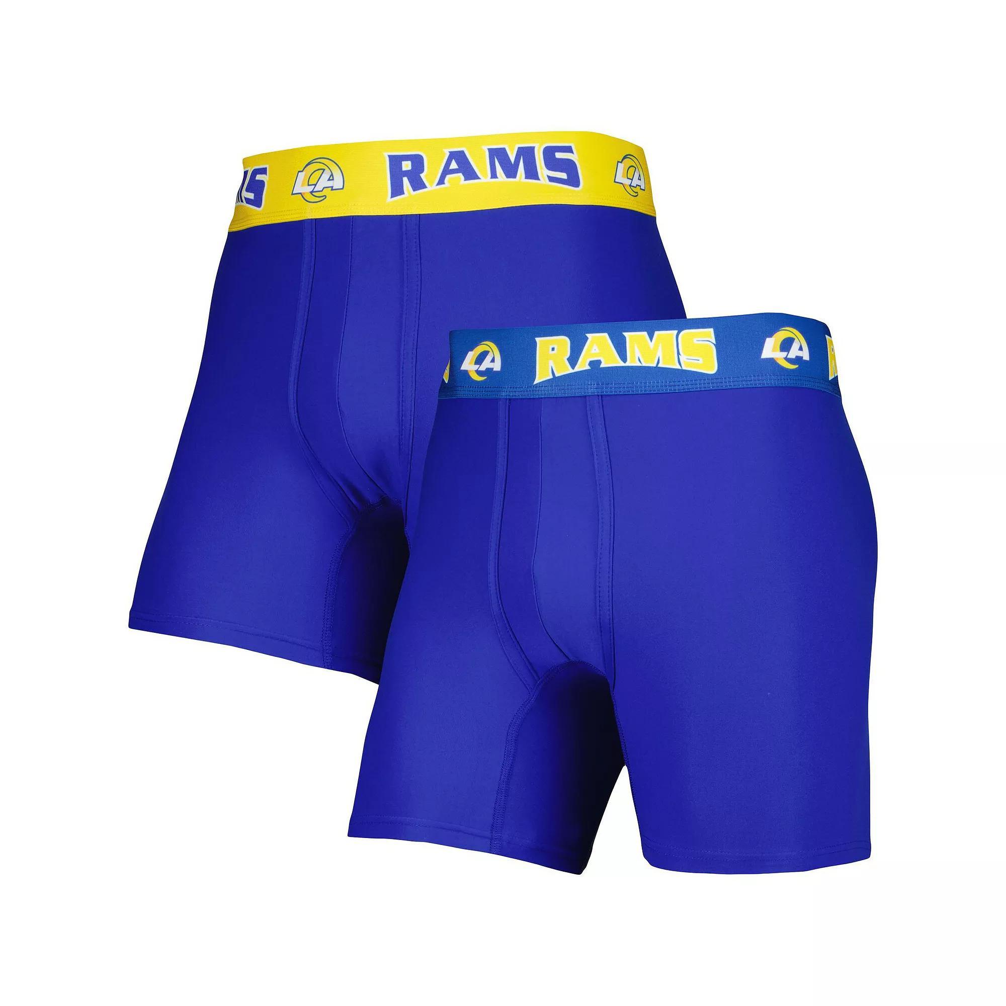 Men's Concepts Sport Royal/Gold Los Angeles Rams 2-Pack Boxer Briefs Set, Size: 2XL, Blue Product Image