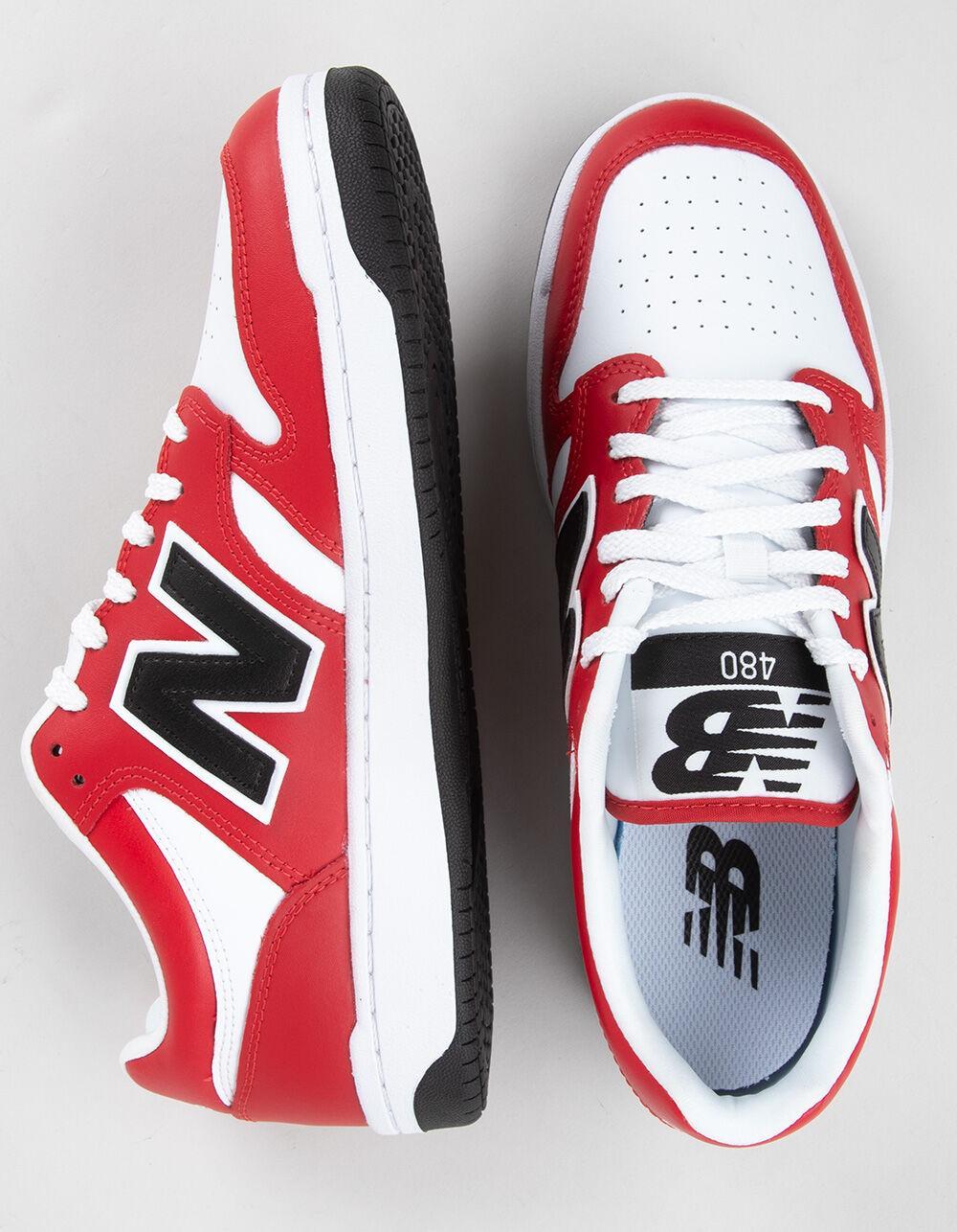 NEW BALANCE 480 Shoes - RED/WHITE Product Image