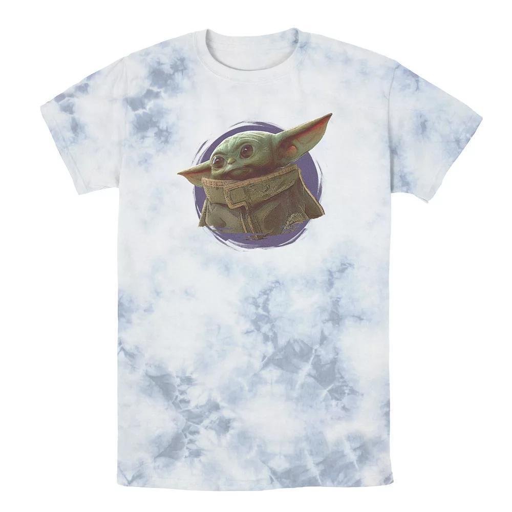 Men's Star Wars The Mandalorian The Child Purple Smoke Tee, Boy's, Size: Small, White Blue Product Image