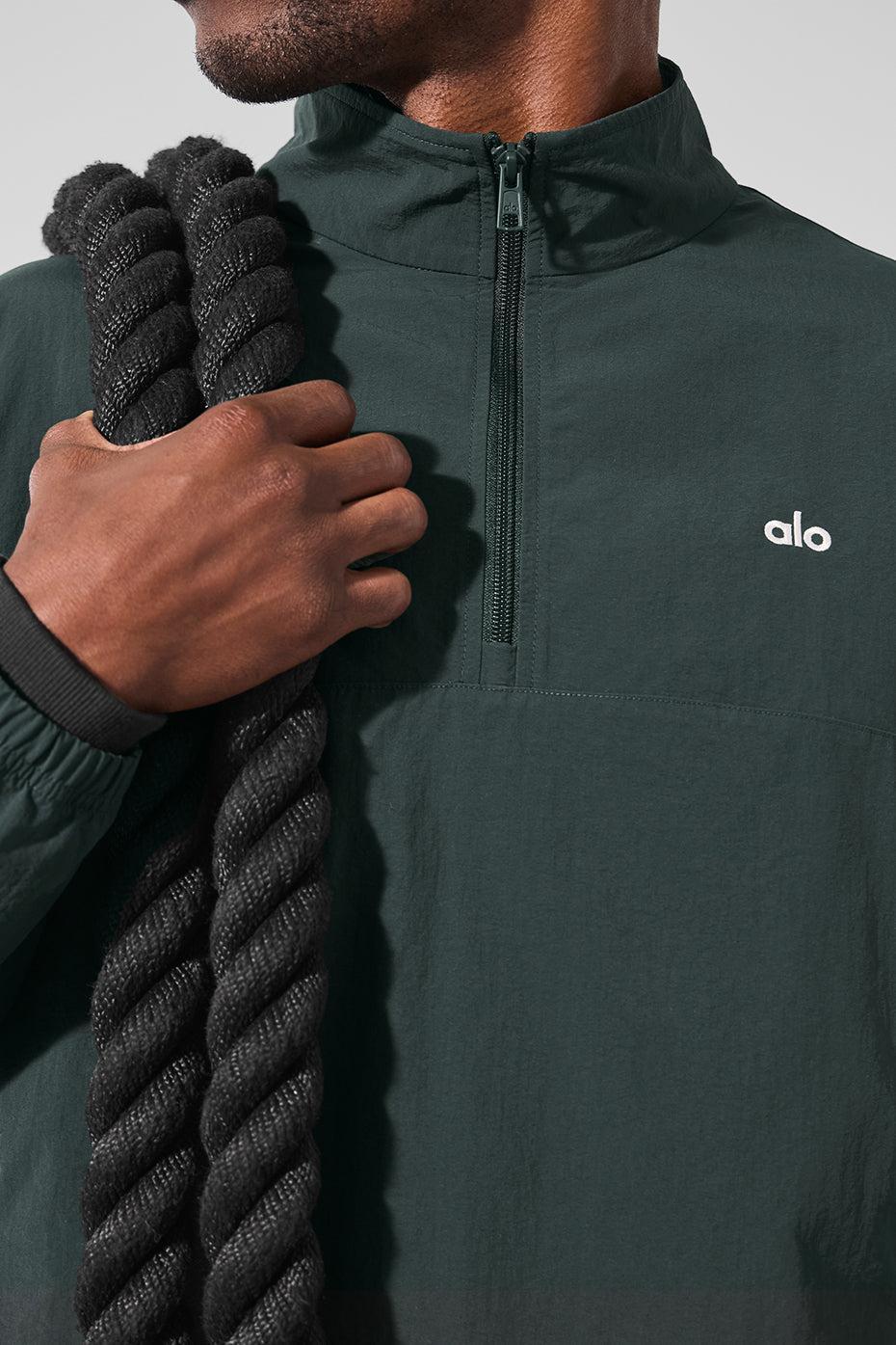 Light Weight Takeaway Track Pullover - Charcoal Green Male Product Image