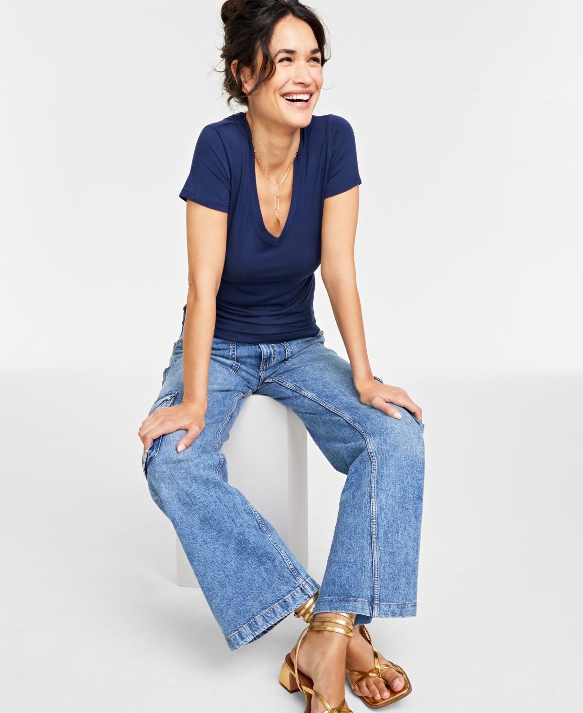 On 34th Womens Modal V-Neck T-Shirt, Created for Macys Product Image