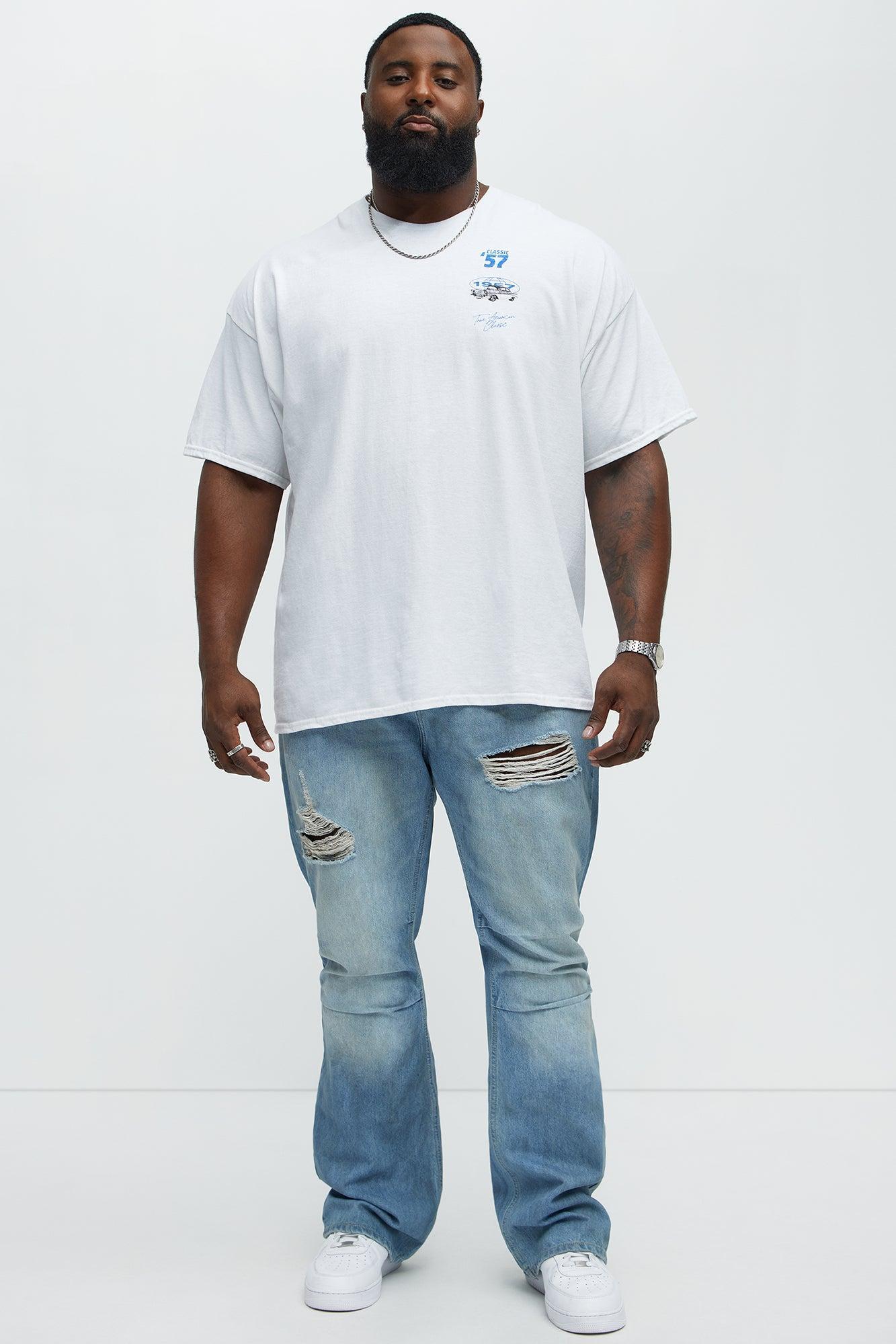 Classic 57 Oversized Short Sleeve Tee - White Male Product Image