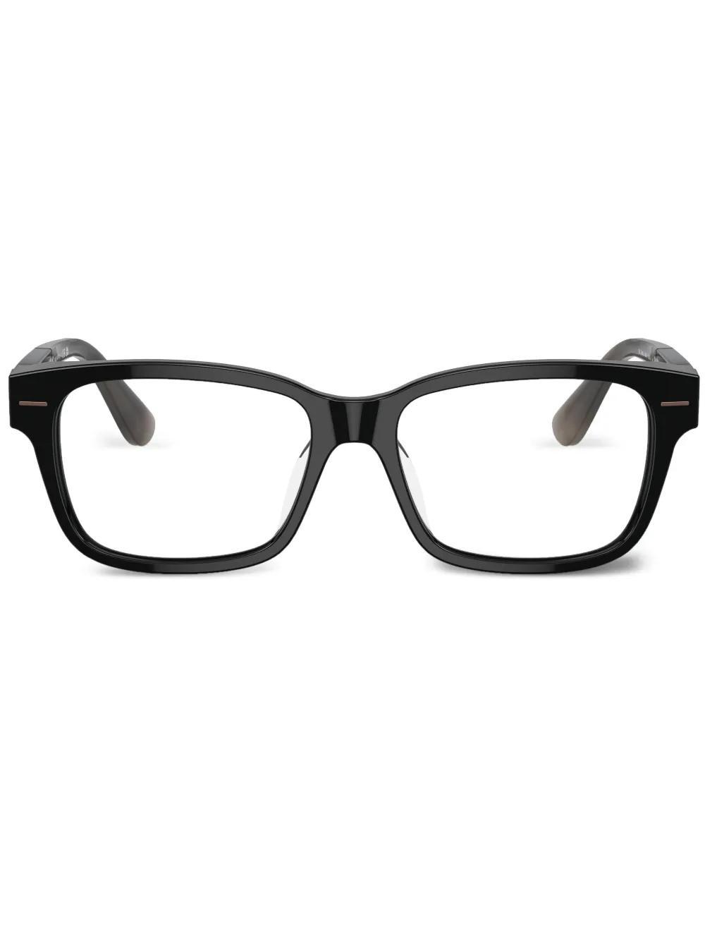 BRUNELLO CUCINELLI Bc3003 Rectangle-frame Glasses In Black Product Image