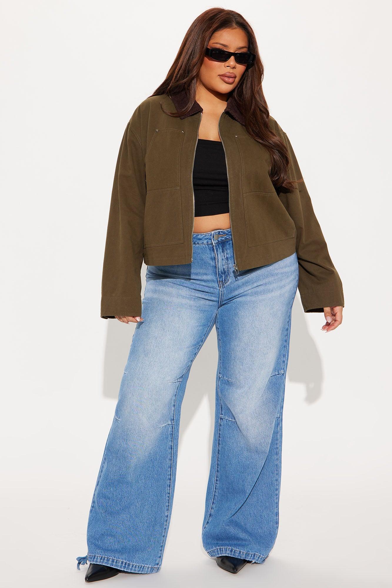 Joelle Barn Jacket - Olive Product Image