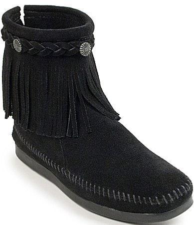 Minnetonka Concho Suede Fringe Boots Product Image