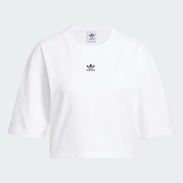 adidas Essentials Crop Tee Black 2XL Womens Product Image