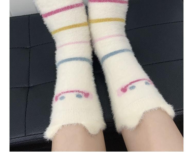 Patterned Fleece Short Socks / Set Product Image