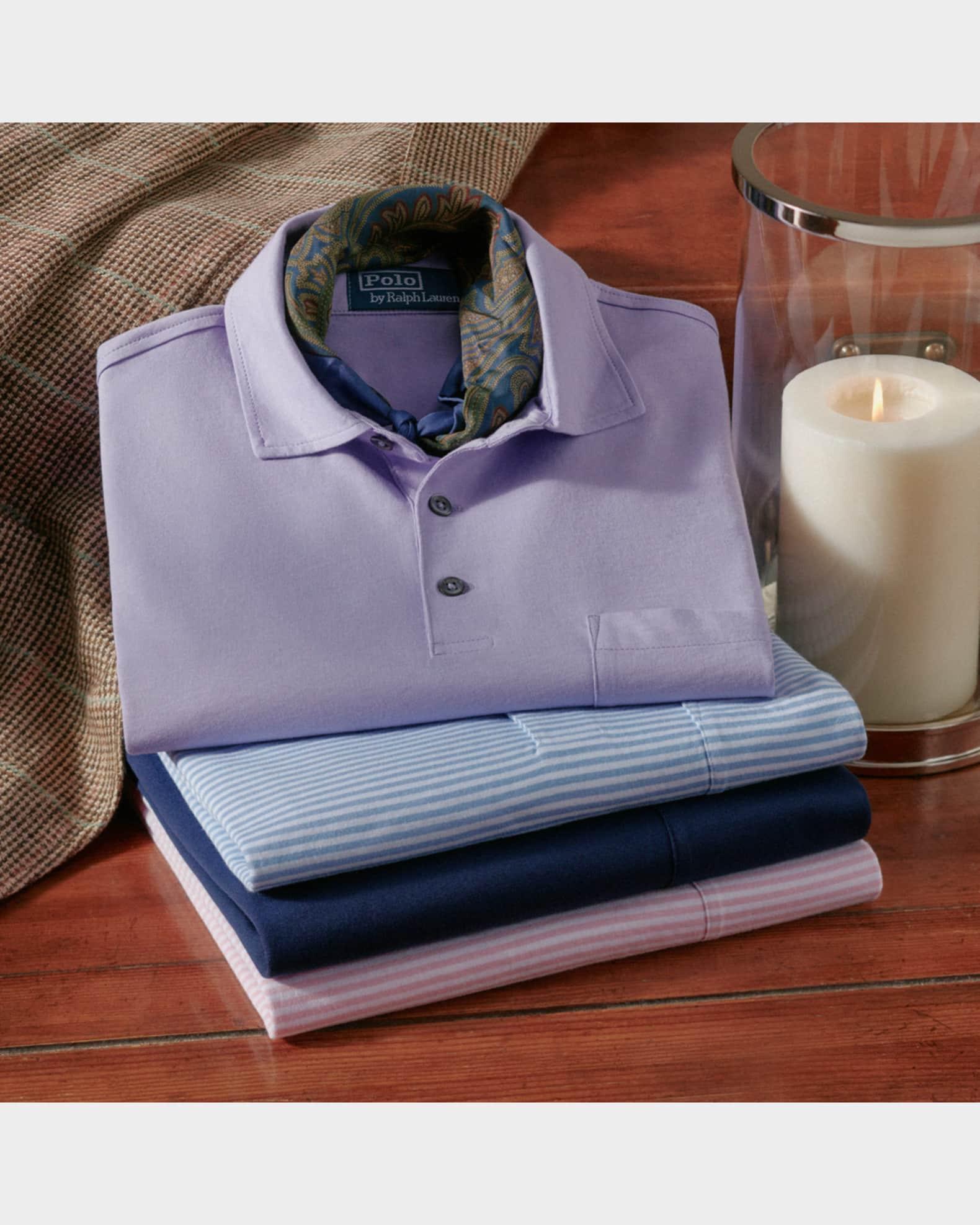 Men's Striped Lisle Polo Shirt Product Image