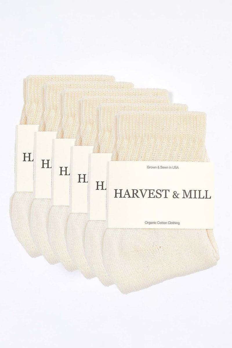 Men's 3 Pack Organic Cotton Socks Natural-White Ankle Product Image