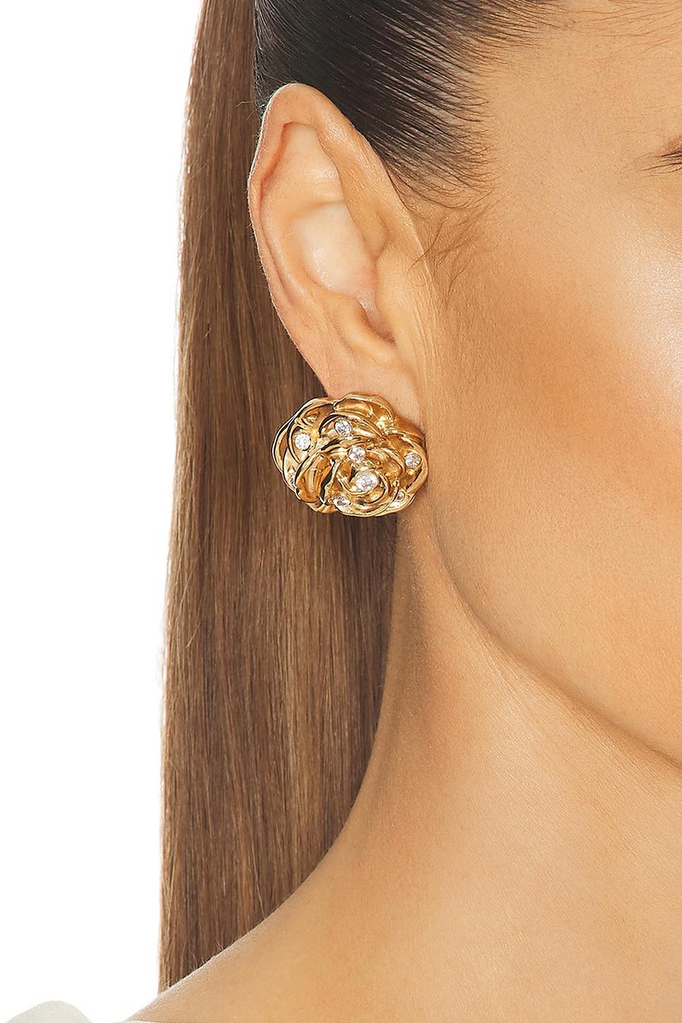 MAGDA BUTRYM Rose Earrings In Gold Product Image