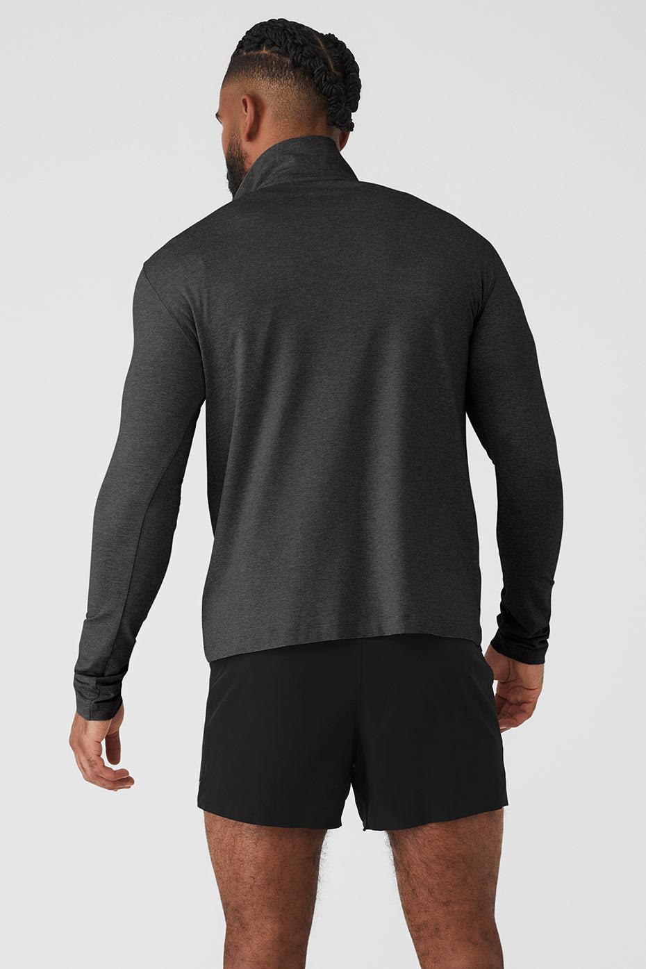 Conquer 1/4 Zip Reform Long Sleeve - Dark Heather Grey Product Image