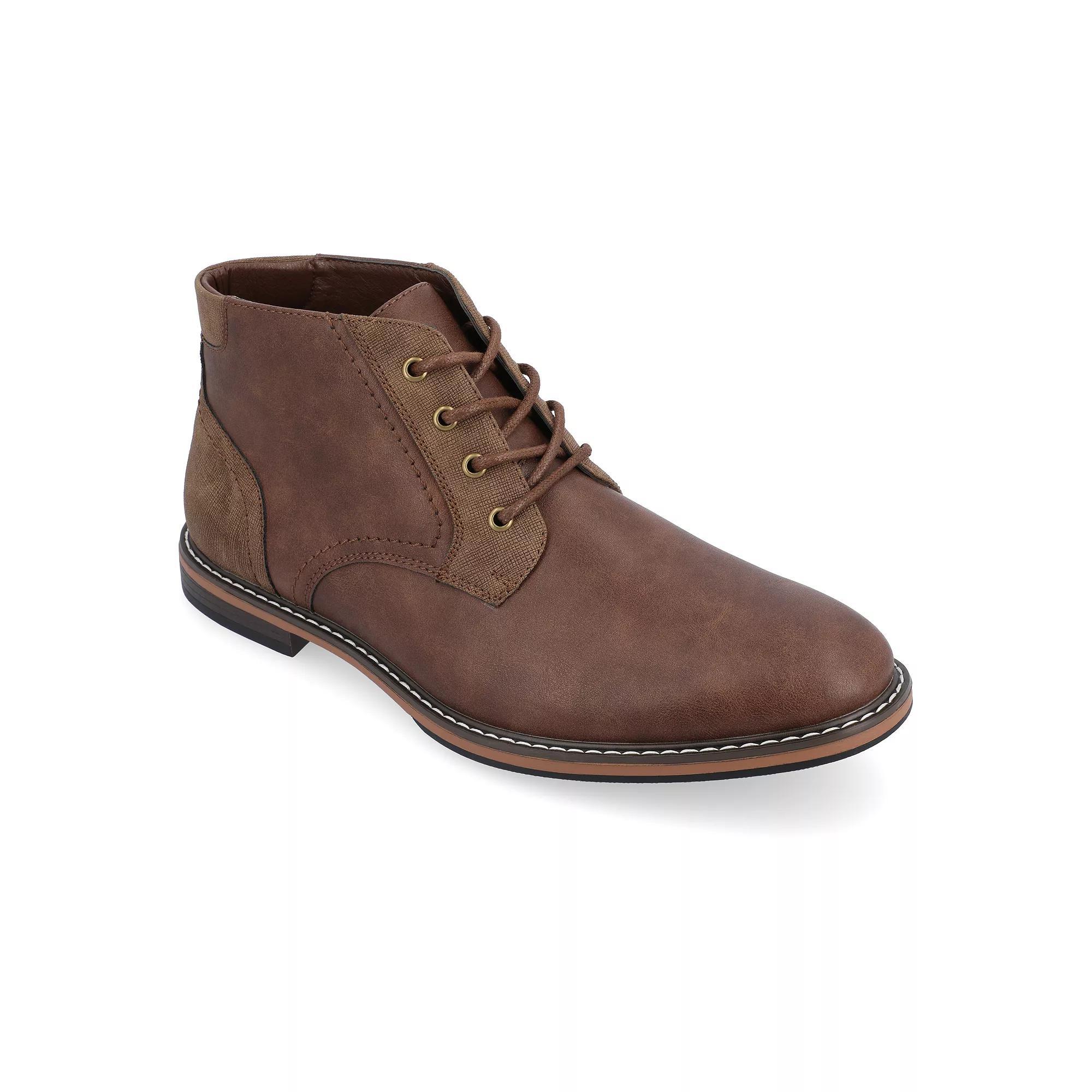 VANCE Franco Men's Plain Toe Chukka Boots, Size: 11 Wide, Brown Product Image