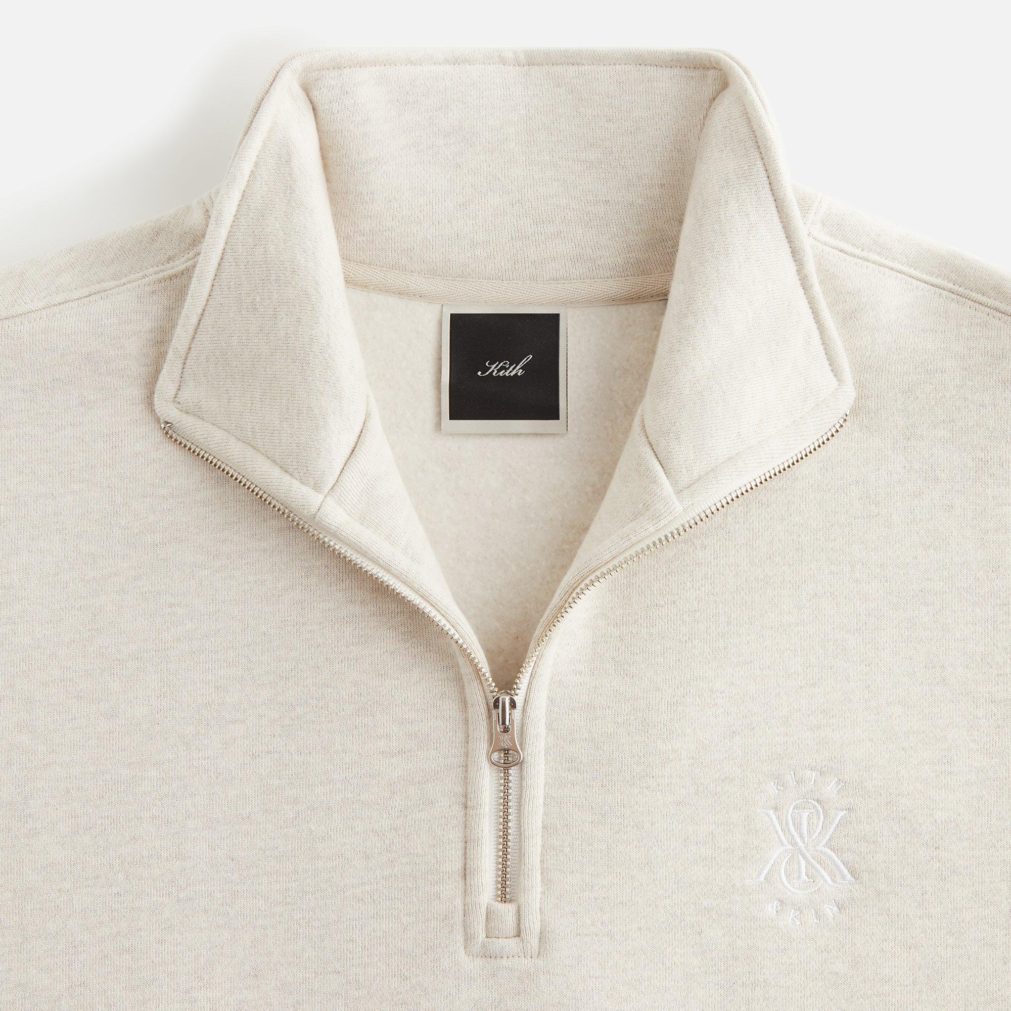 Kith Women Hunter Cable Panelled Quarter Zip - Sandy Heather Female Product Image