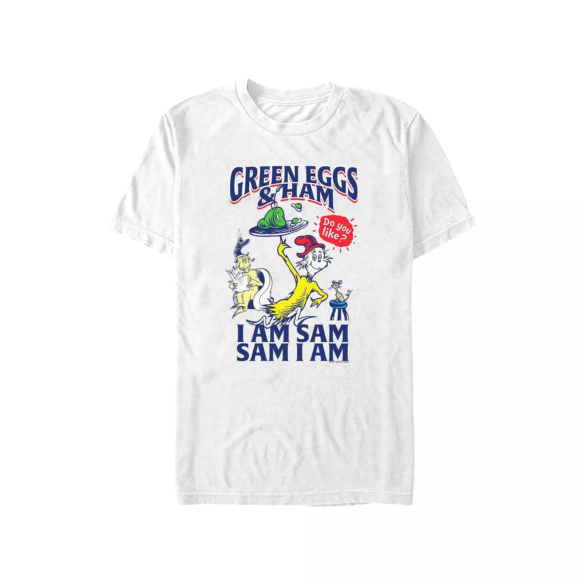 Big & Tall Dr. Seuss Green Eggs And Ham Do you Like Them? Graphic Tee, Men's, Size: 3XL Tall, White Product Image