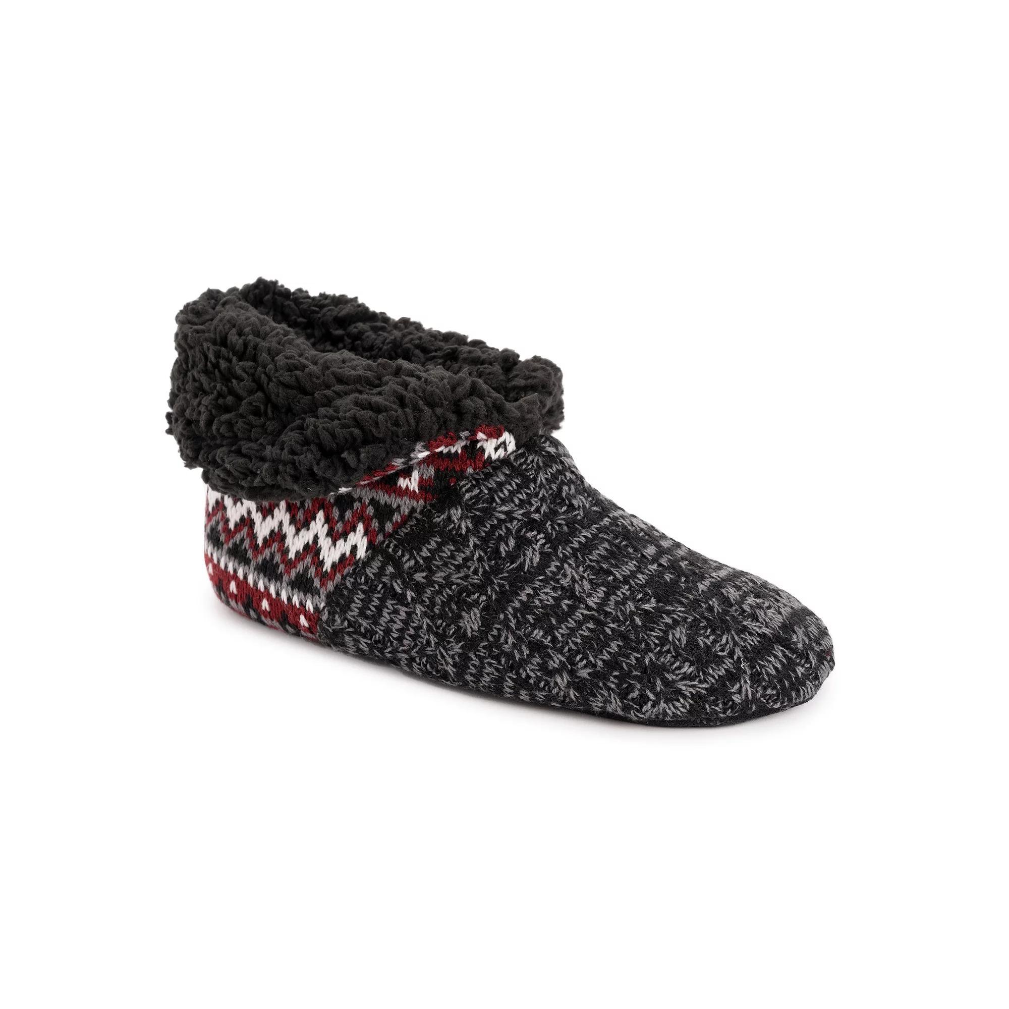 Men's MUK LUKS Foldover Sherpa Boot Slippers, Size: Small-Medium, Blue Product Image