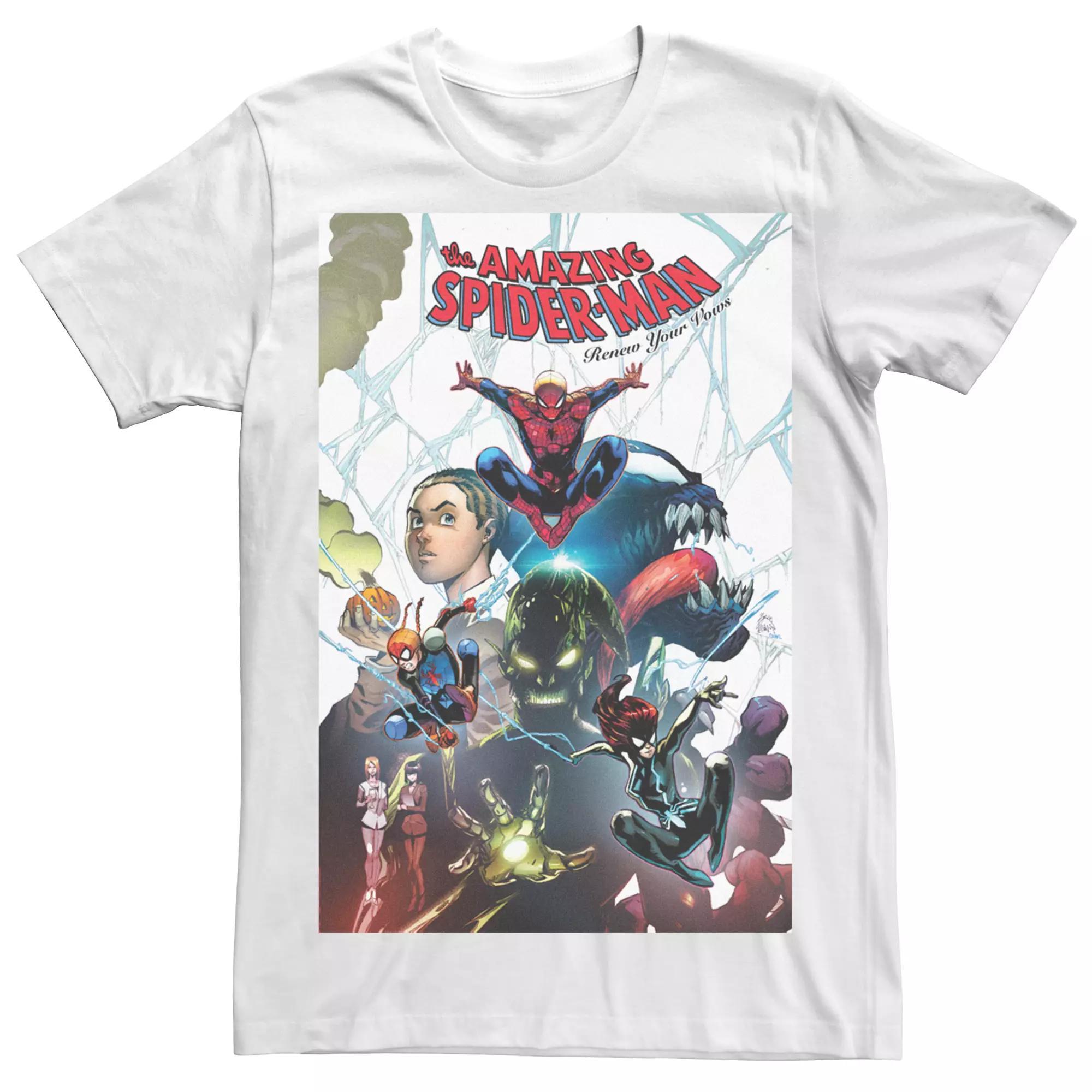 Men's Marvel The Amazing Spider-Man Short Sleeve Graphic Tee, Size: XXL, White Product Image