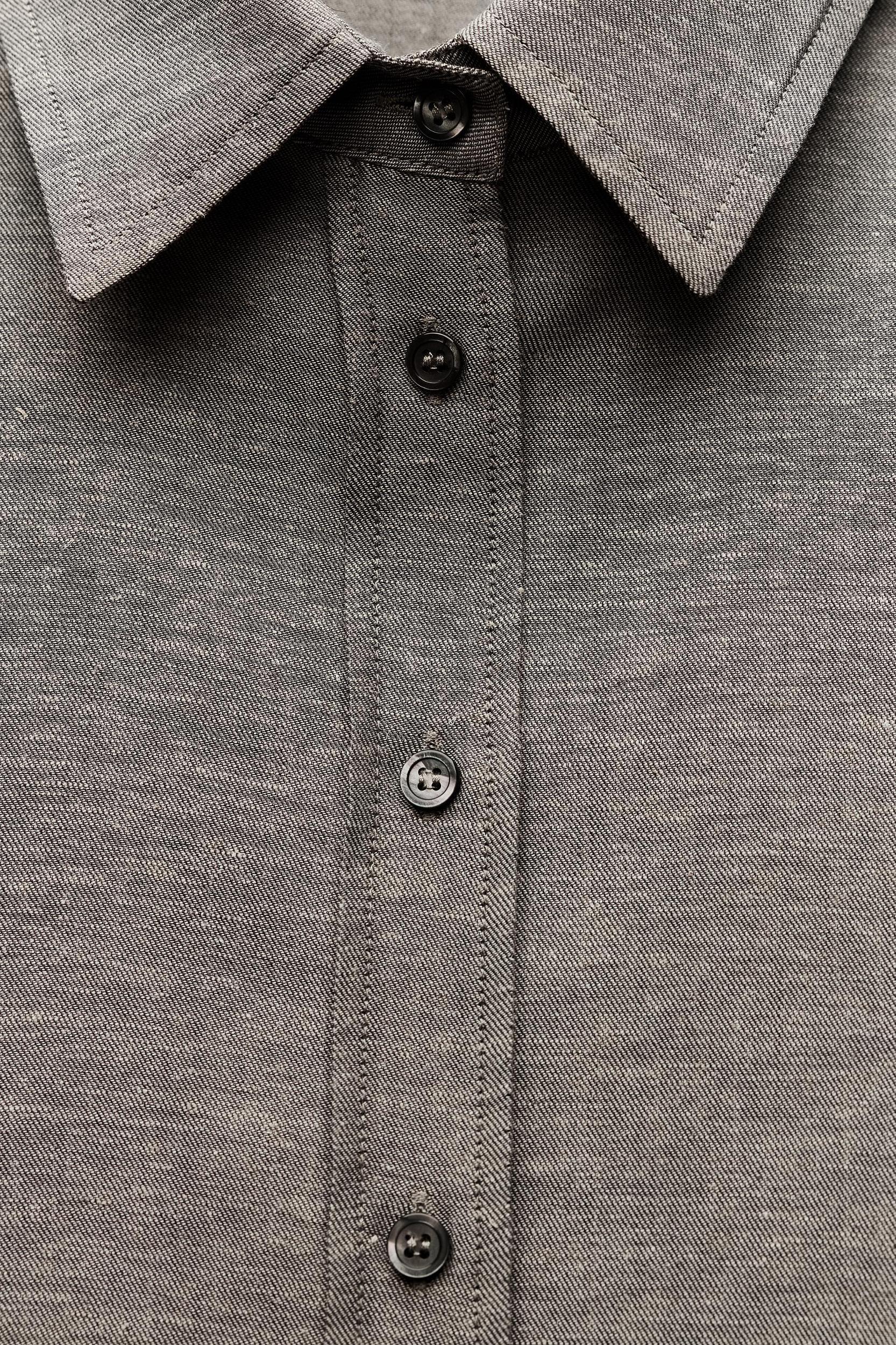 CROPPED PLEATED SHIRT ZW COLLECTION Product Image