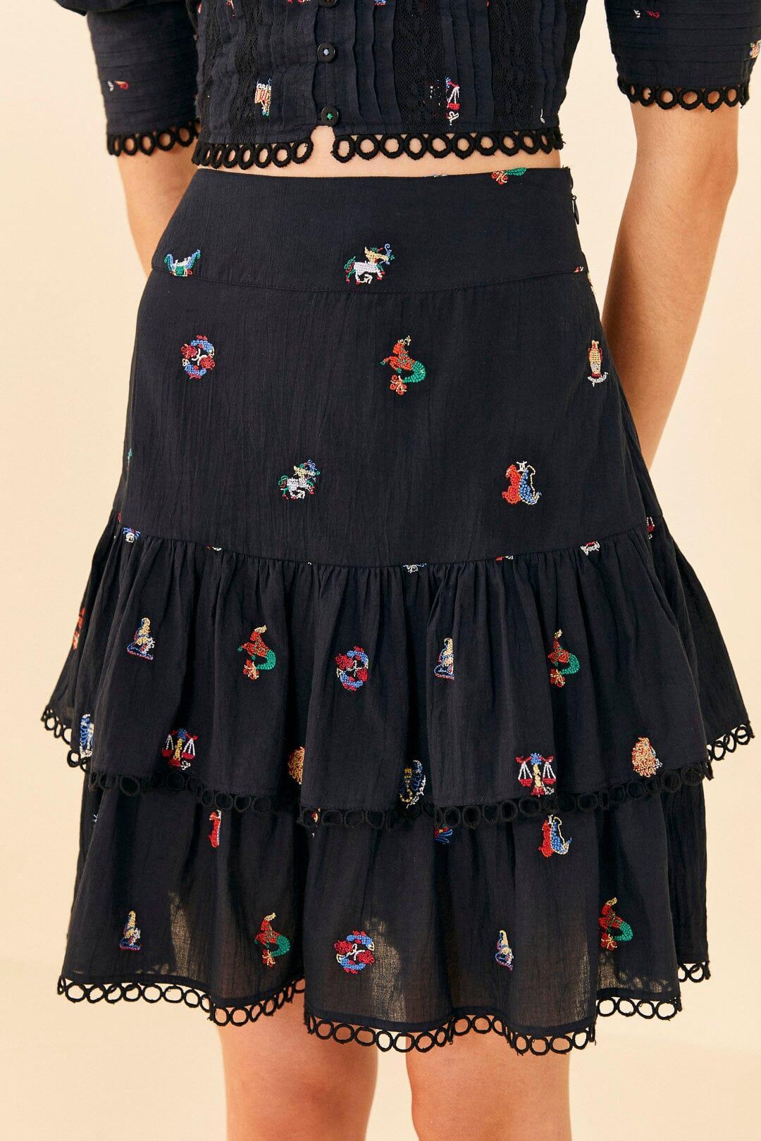Zodiac Cross Stitch Mini Skirt Product Image