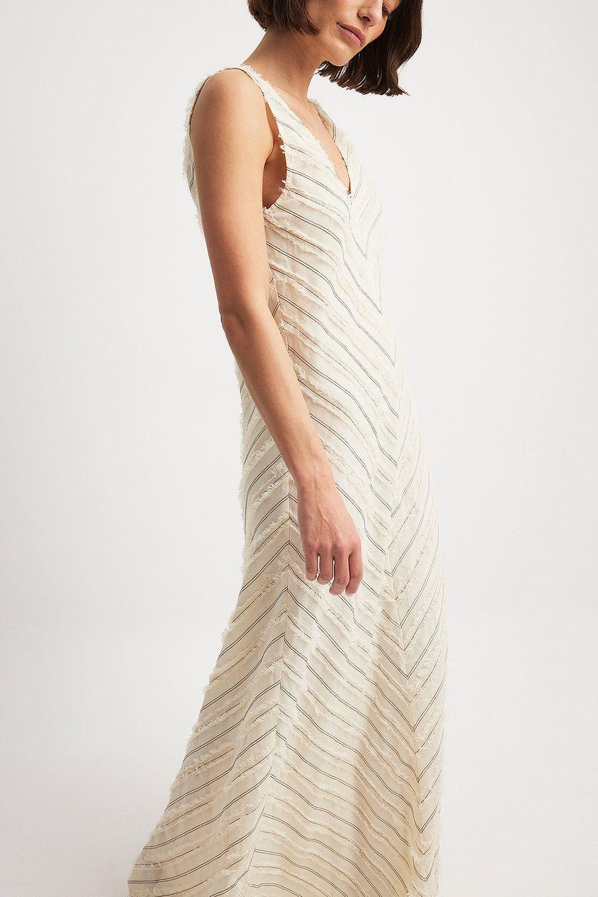 Fringed Sleeveless Maxi Dress Product Image